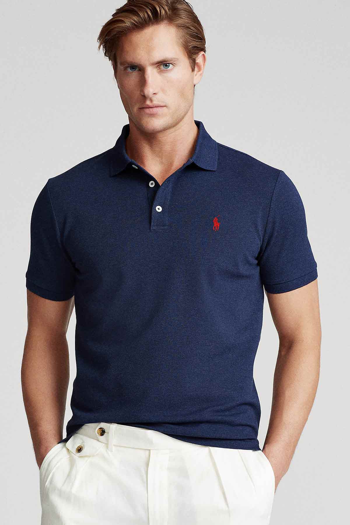 Polo Ralph Lauren Slim Fit Stretch Mesh Polo Yaka T-shirt-Libas Trendy Fashion Store
