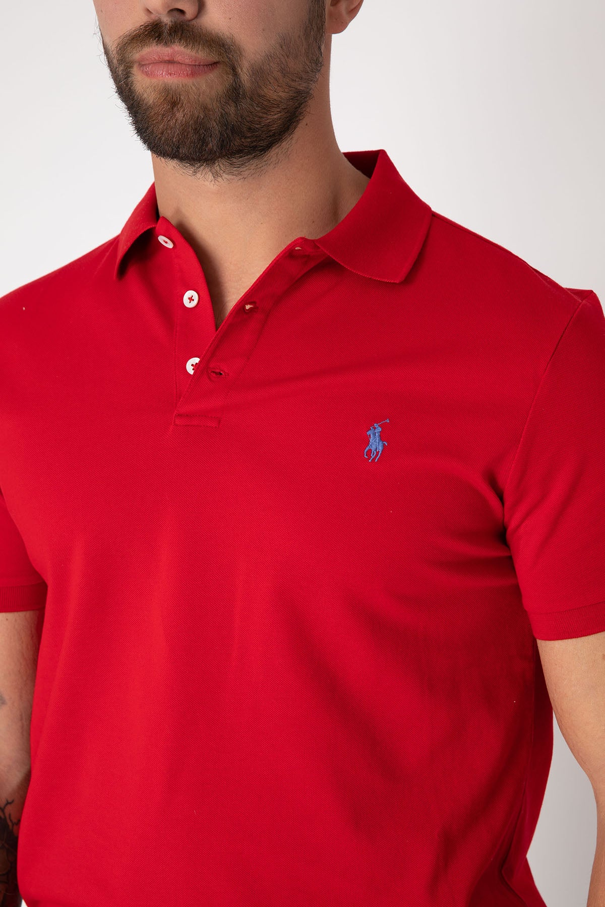 Polo Ralph Lauren Slim Fit Stretch Mesh Polo Yaka T-shirt-Libas Trendy Fashion Store