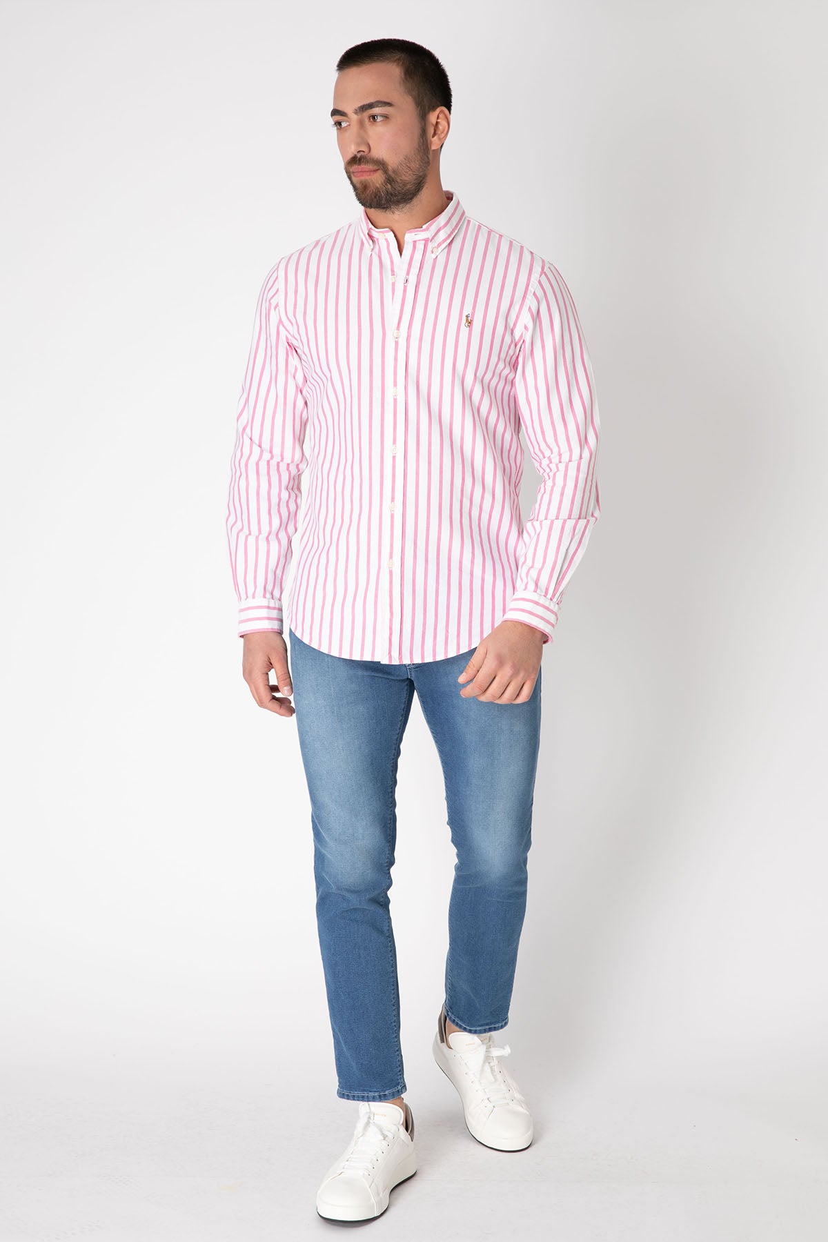 Polo Ralph Lauren Slim Fit Çizgili Oxford Gömlek-Libas Trendy Fashion Store