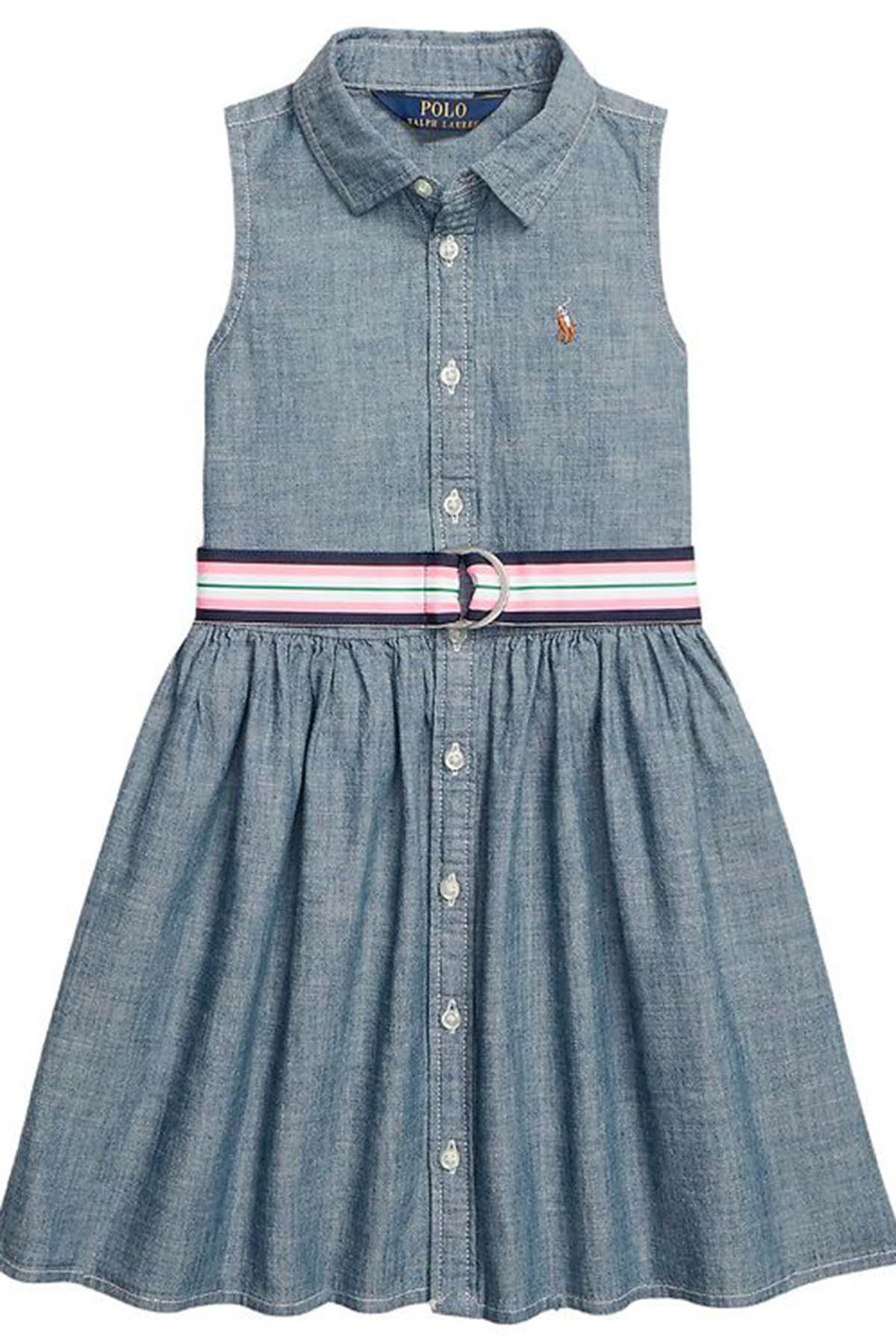 Polo Ralph Lauren Kids 12 Aylık Kız Bebek Denim Elbise-Libas Trendy Fashion Store