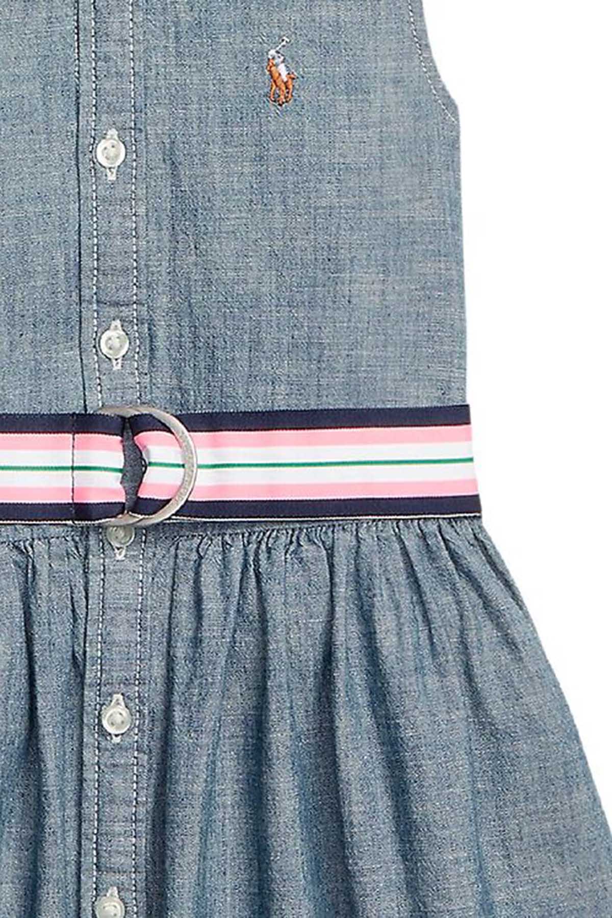 Polo Ralph Lauren Kids 12 Aylık Kız Bebek Denim Elbise-Libas Trendy Fashion Store