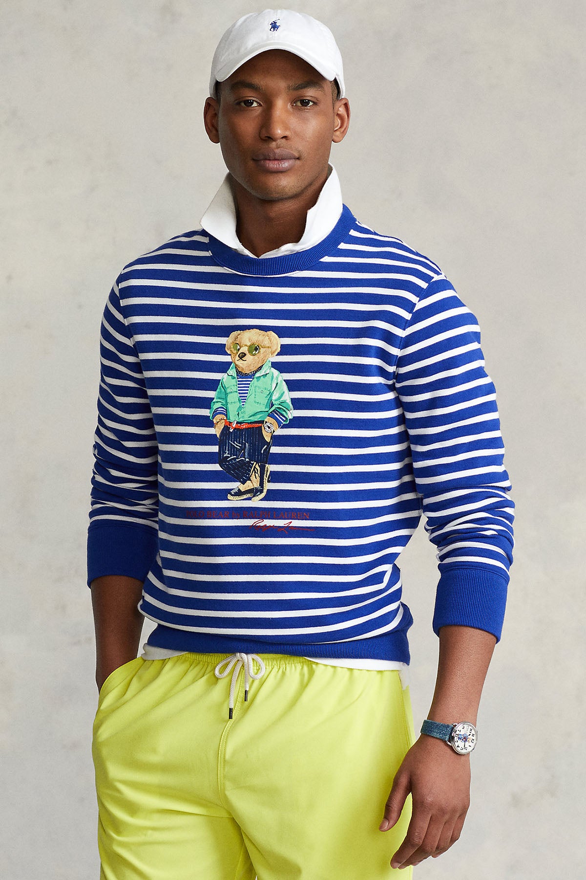 Polo Ralph Lauren Çizgili Polo Bear Sweatshirt-Libas Trendy Fashion Store