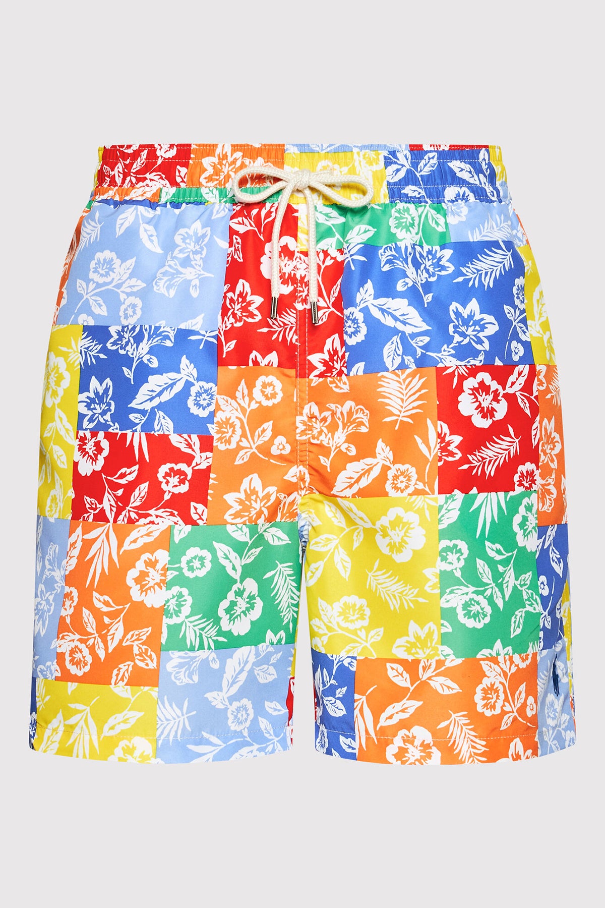 Polo Ralph Lauren Patchwork Desenli Beli Lastikli Şort Mayo-Libas Trendy Fashion Store