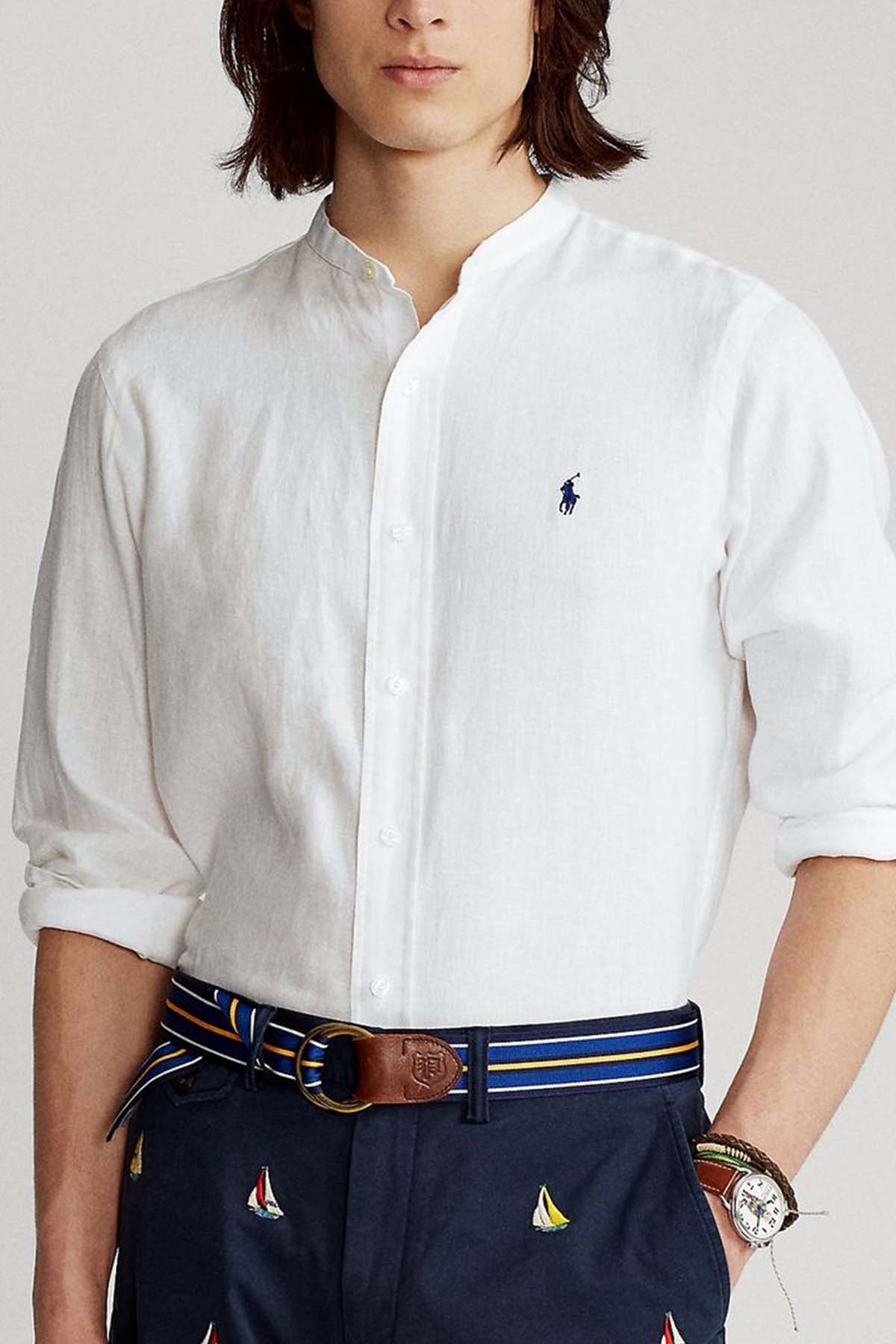 Polo Ralph Lauren Slim Fit Hakim Yaka Keten Gömlek-Libas Trendy Fashion Store
