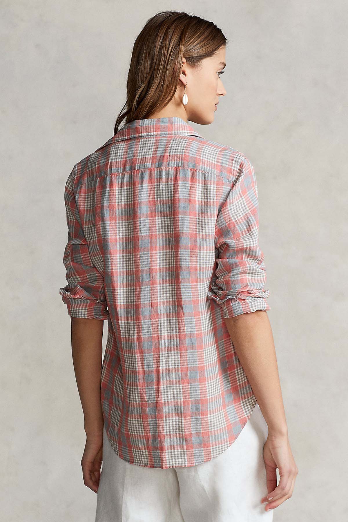 Polo Ralph Lauren Classic Fit Ekoseli Keten Gömlek-Libas Trendy Fashion Store