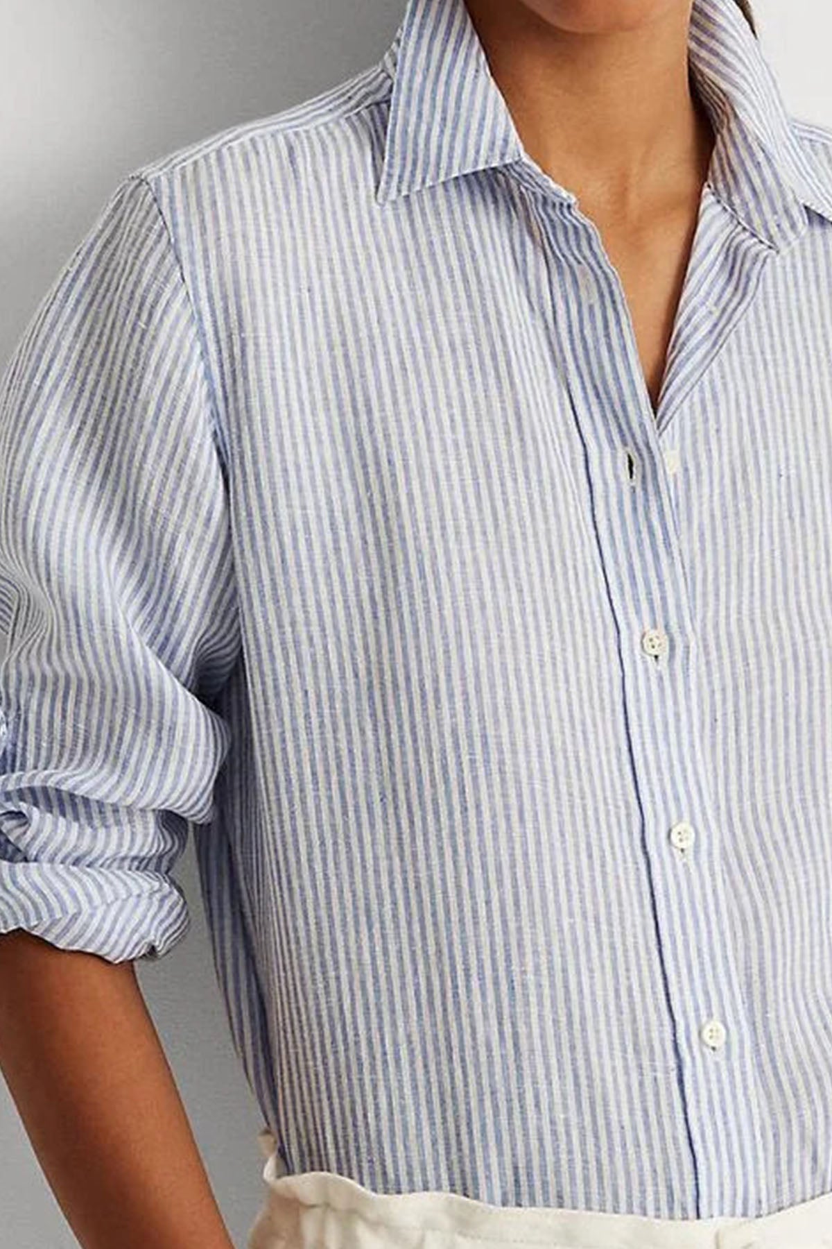 Polo Ralph Lauren Çizgili Keten Gömlek-Libas Trendy Fashion Store