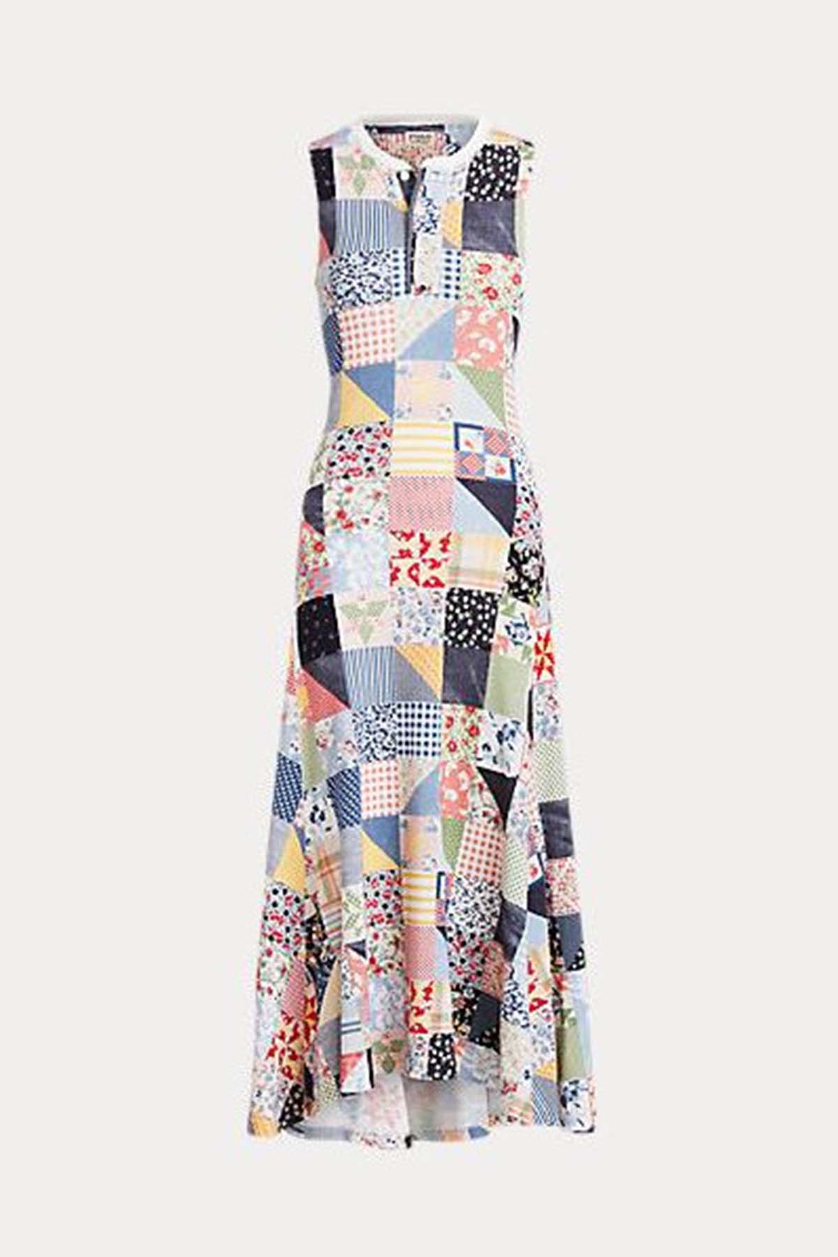 Polo Ralph Lauren Patchwork Desenli Örme Elbise-Libas Trendy Fashion Store
