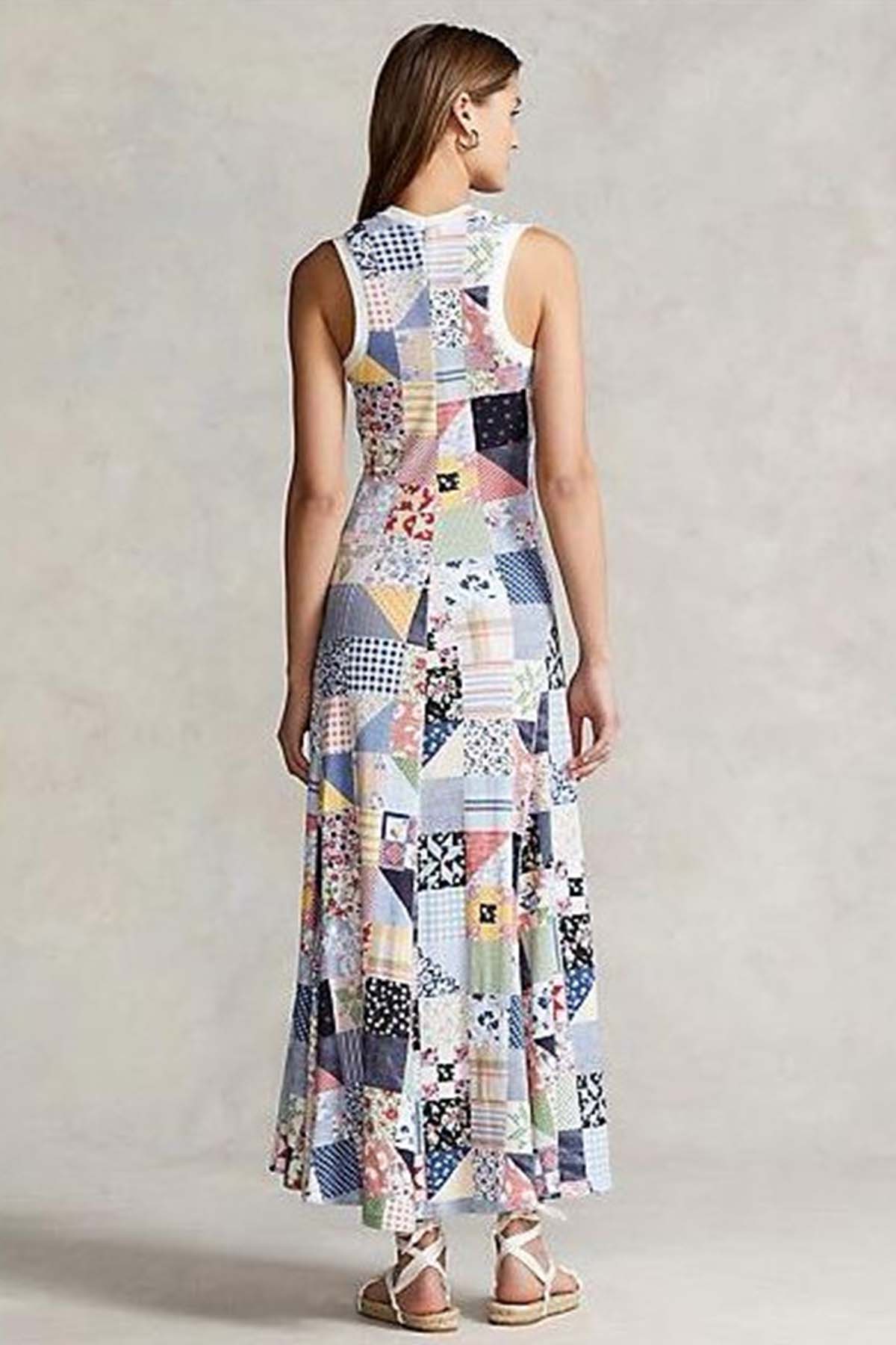 Polo Ralph Lauren Patchwork Desenli Örme Elbise-Libas Trendy Fashion Store