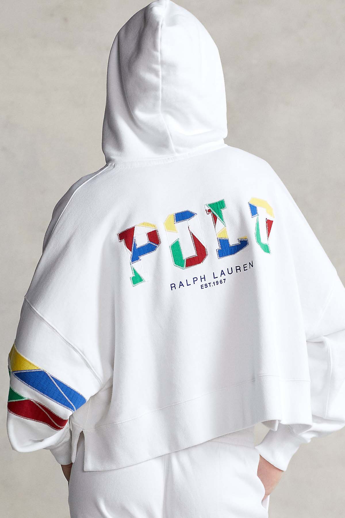 Polo Ralph Lauren Kapüşonlu Geniş Kesim Crop Sweatshirt-Libas Trendy Fashion Store