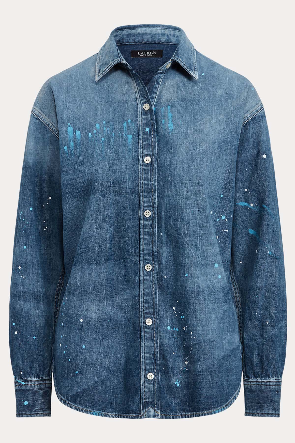 Polo Ralph Lauren Boya Efektli Denim Gömlek-Libas Trendy Fashion Store