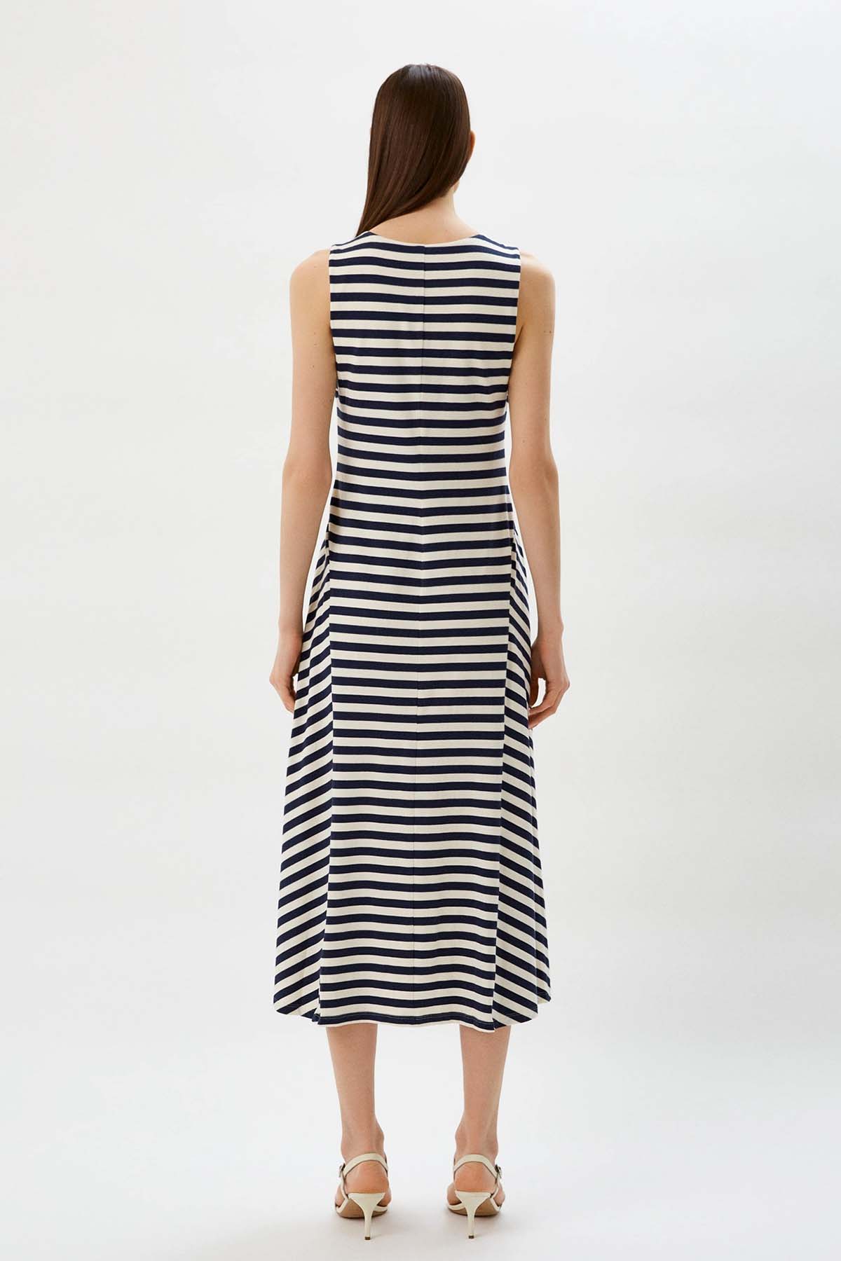 Polo Ralph Lauren Çizgili V Yaka Elbise-Libas Trendy Fashion Store