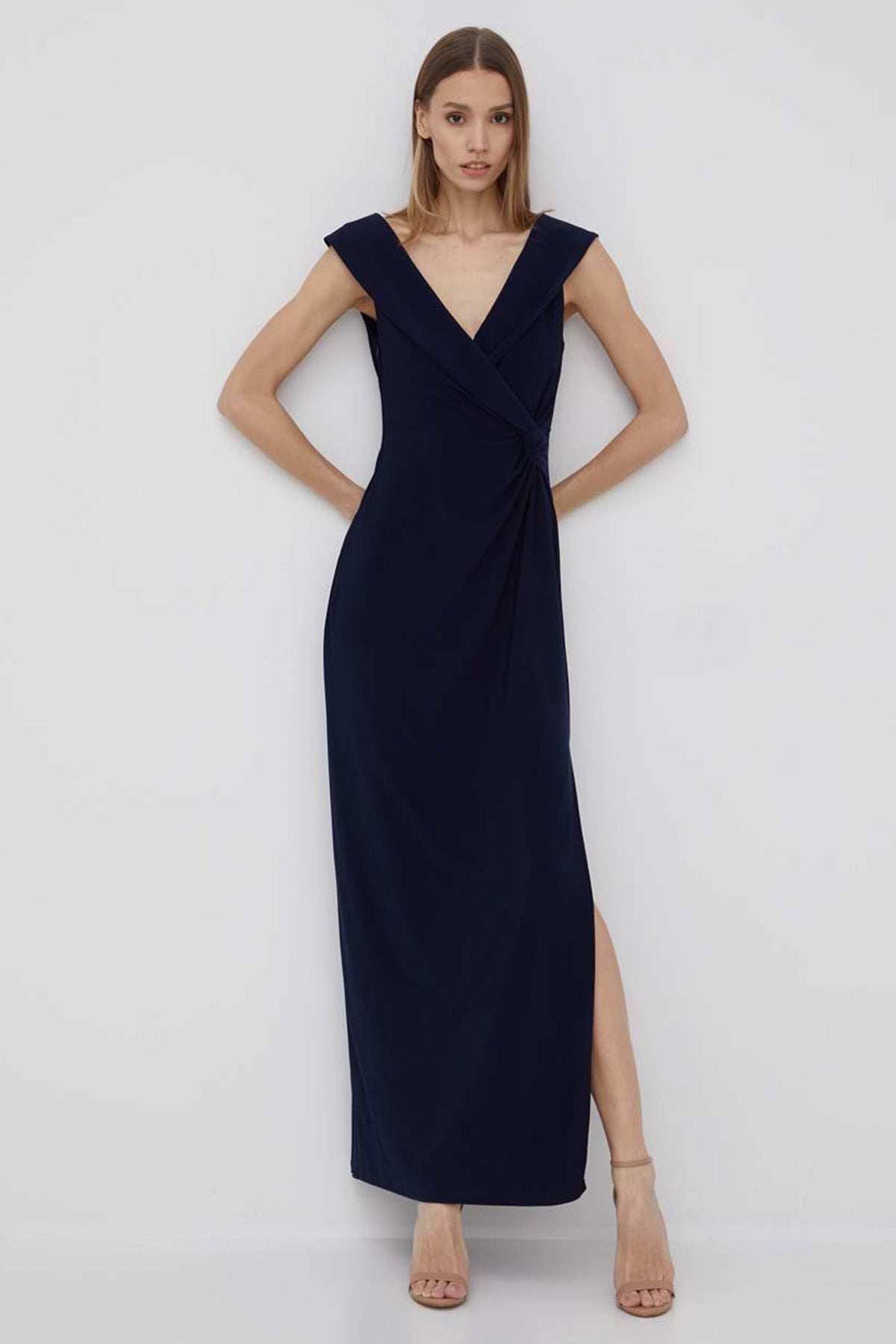 Polo Ralph Lauren V Yaka Maxi Elbise-Libas Trendy Fashion Store