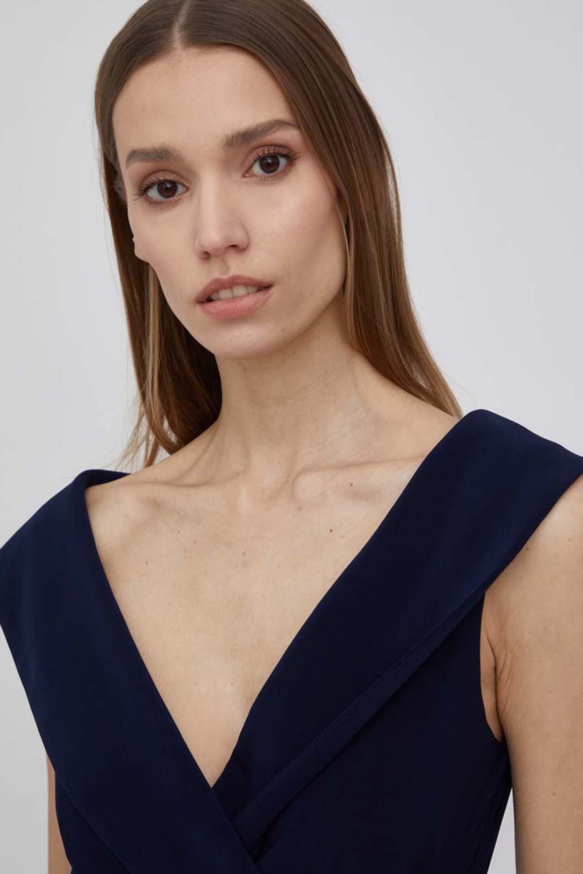 Polo Ralph Lauren V Yaka Maxi Elbise-Libas Trendy Fashion Store
