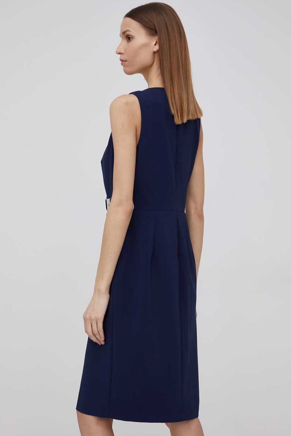 Polo Ralph Lauren V Yaka Kruvaze Diz Üstü Abiye Elbise-Libas Trendy Fashion Store