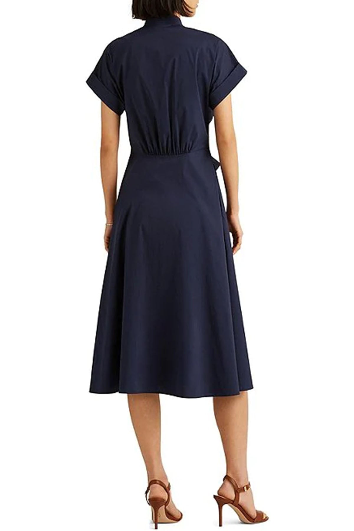 Polo Ralph Lauren Klasik Yaka Belden Kuşaklı Midi Gömlek Elbise-Libas Trendy Fashion Store