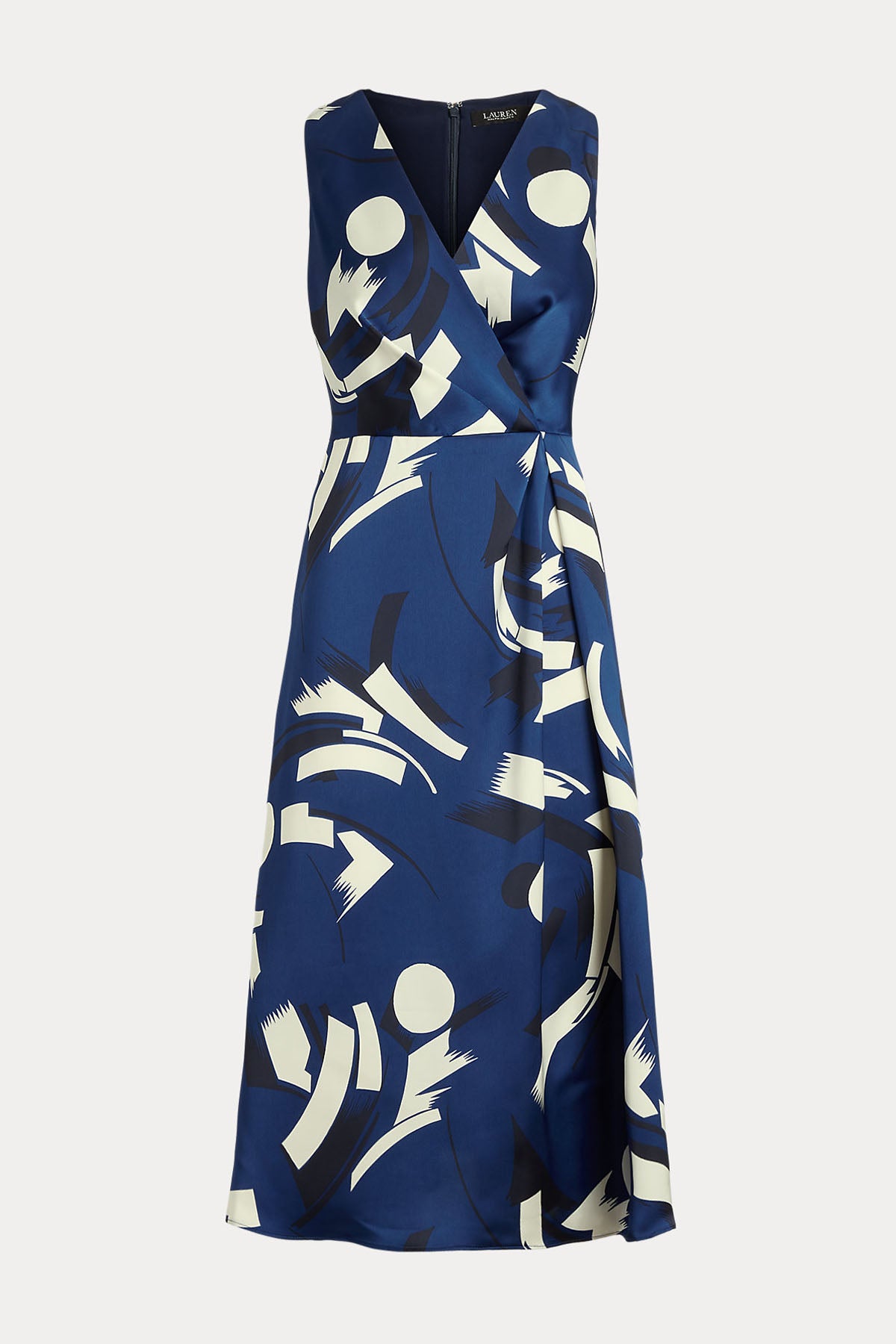 Polo Ralph Lauren Abstract V Yaka Midi Elbise-Libas Trendy Fashion Store
