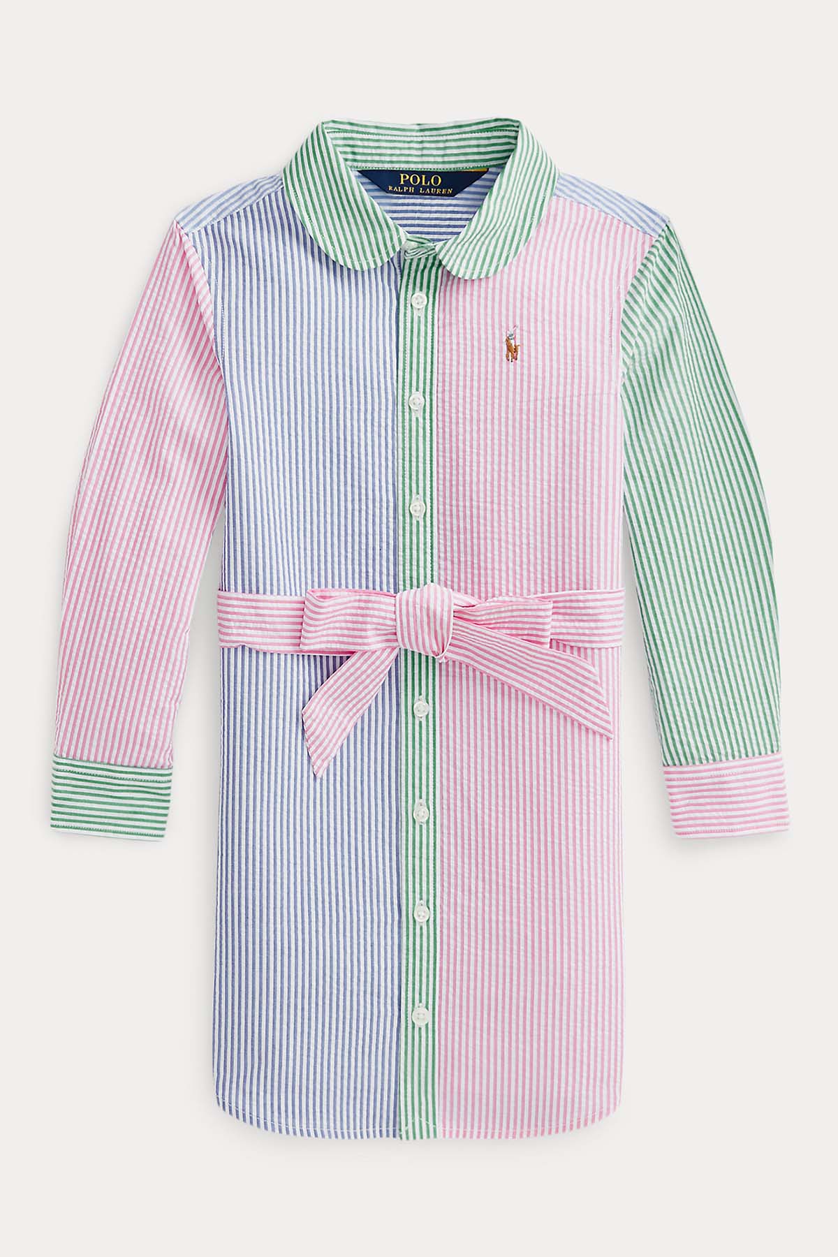 Polo Ralph Lauren Kids 5-6 Yaş Kız Çocuk Kuşaklı Gömlek Elbise-Libas Trendy Fashion Store
