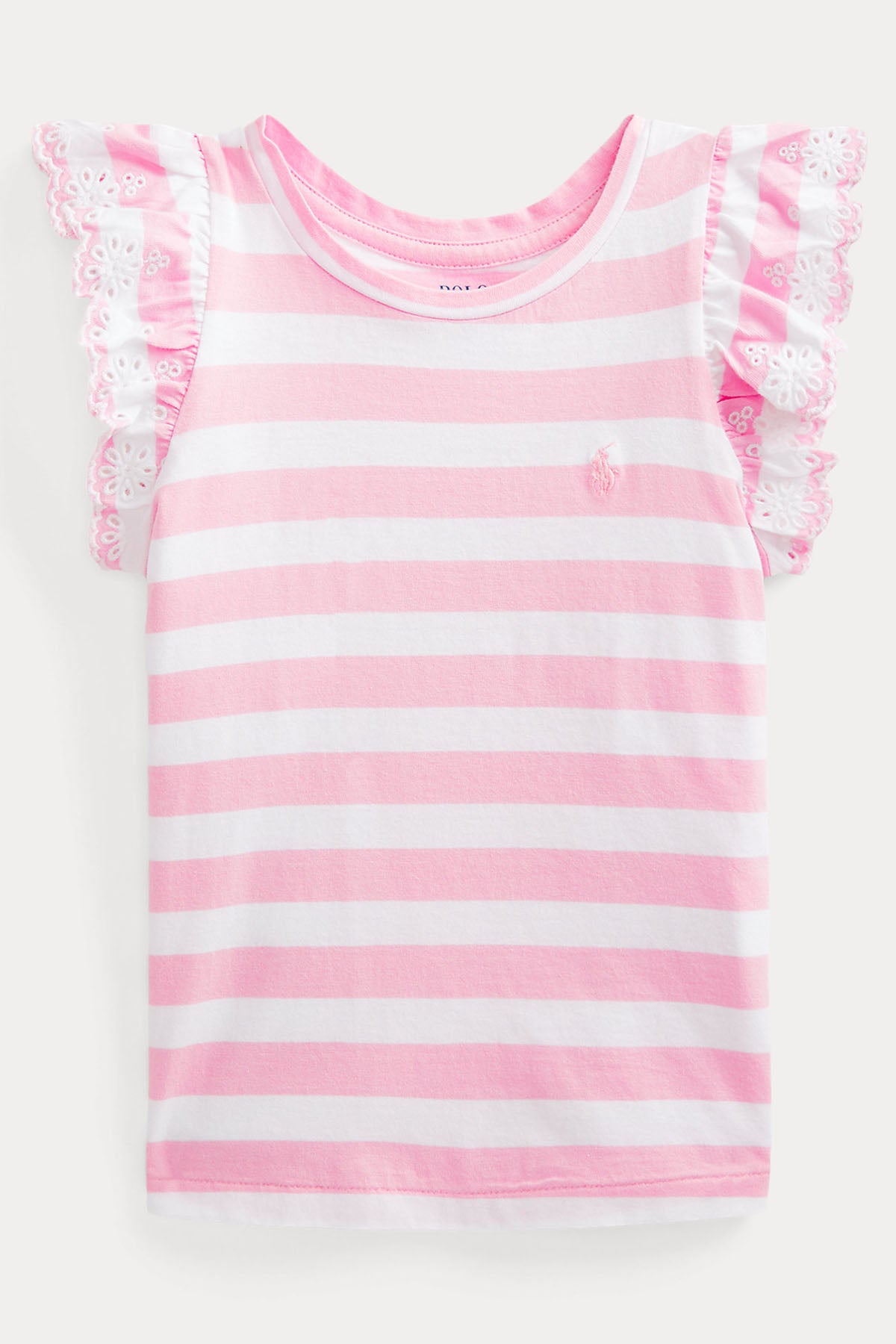 Polo Ralph Lauren Kids 2-4 Yaş Kız Çocuk Fırfırlı Kollu T-shirt-Libas Trendy Fashion Store