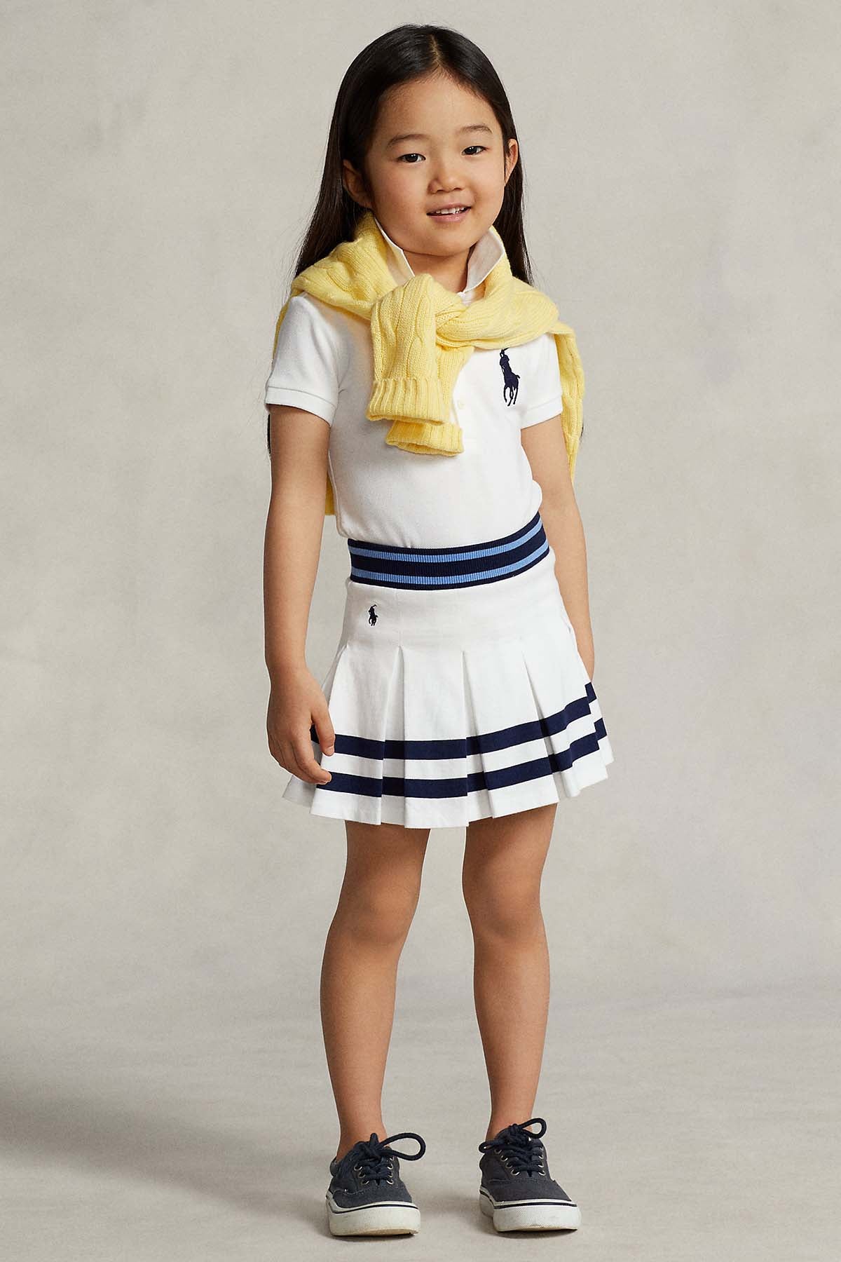Polo Ralph Lauren Kids 5-6 Yaş Kız Çocuk Beli Lastikli Şort Etek-Libas Trendy Fashion Store