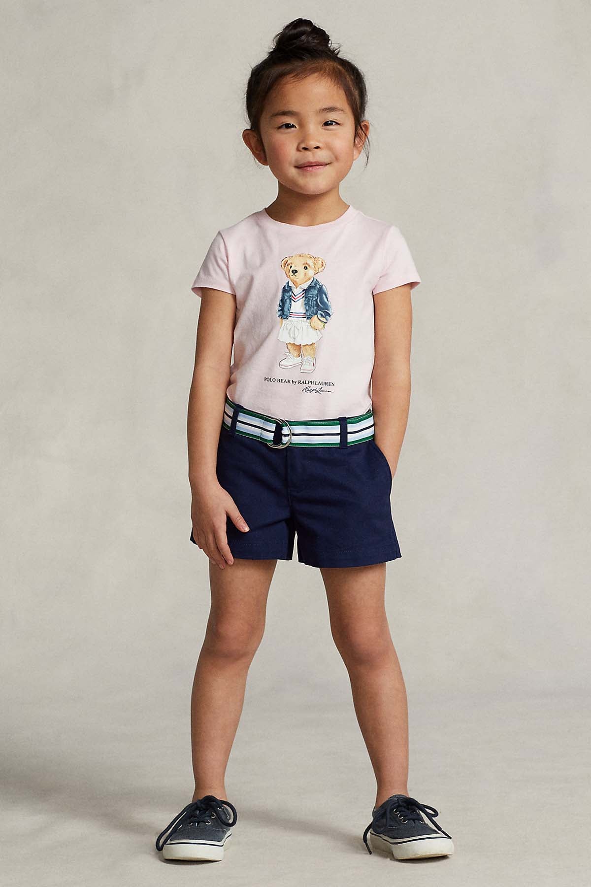 Polo Ralph Lauren Kids 2-4 Yaş Kız Çocuk Polo Bear T-shirt-Libas Trendy Fashion Store