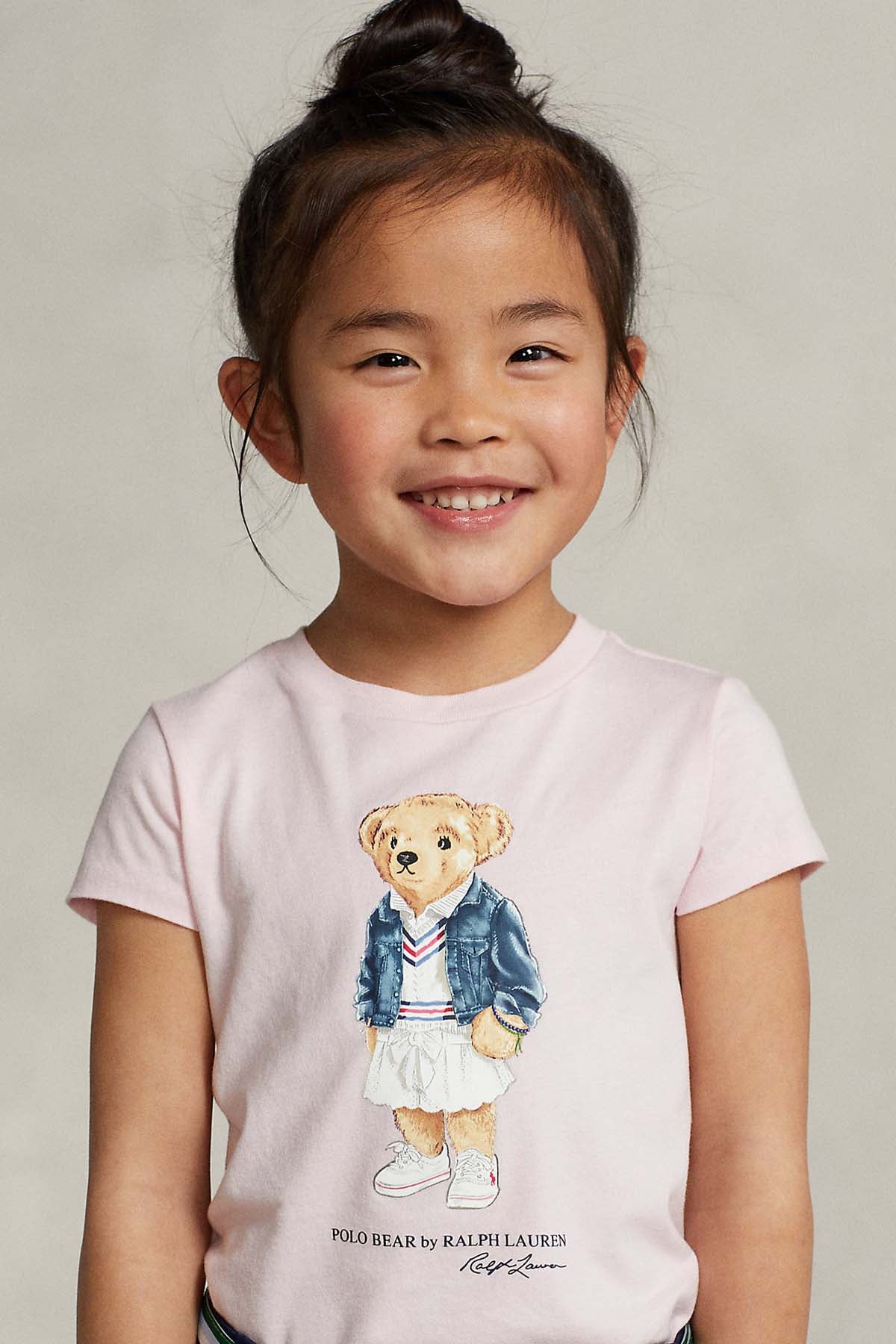 Polo Ralph Lauren Kids 2-4 Yaş Kız Çocuk Polo Bear T-shirt-Libas Trendy Fashion Store