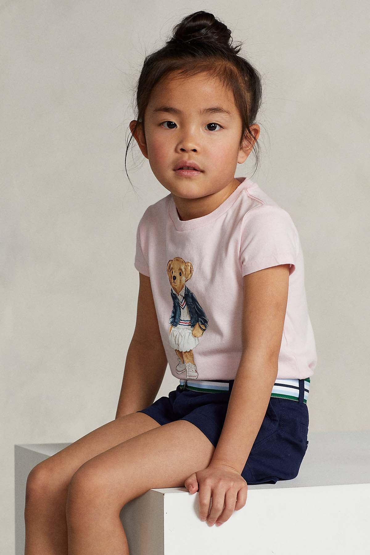 Polo Ralph Lauren Kids 5-6 Yaş Kız Çocuk Polo Bear T-shirt-Libas Trendy Fashion Store