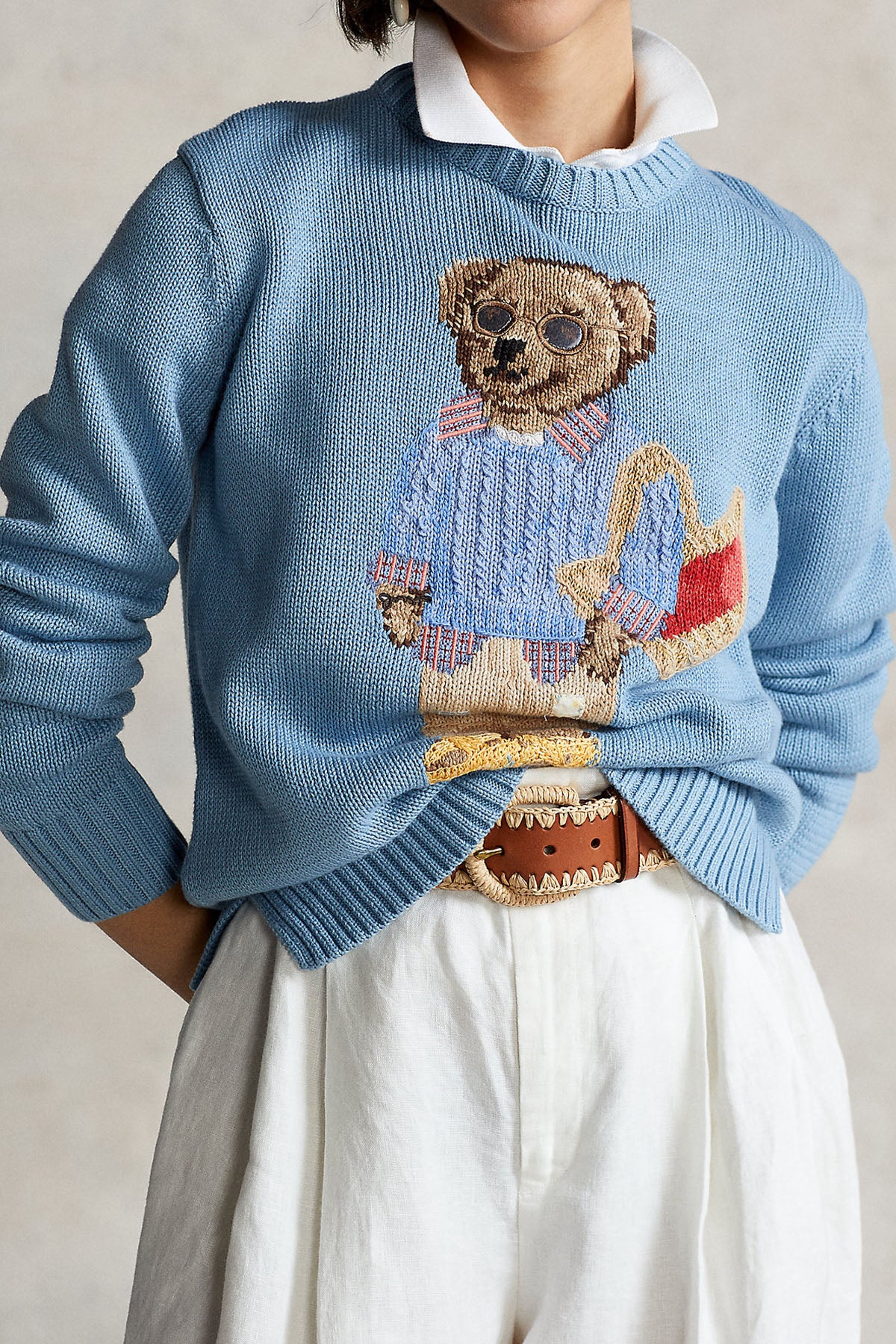 Polo Ralph Lauren Ketenli Örgü Polo Bear Triko-Libas Trendy Fashion Store