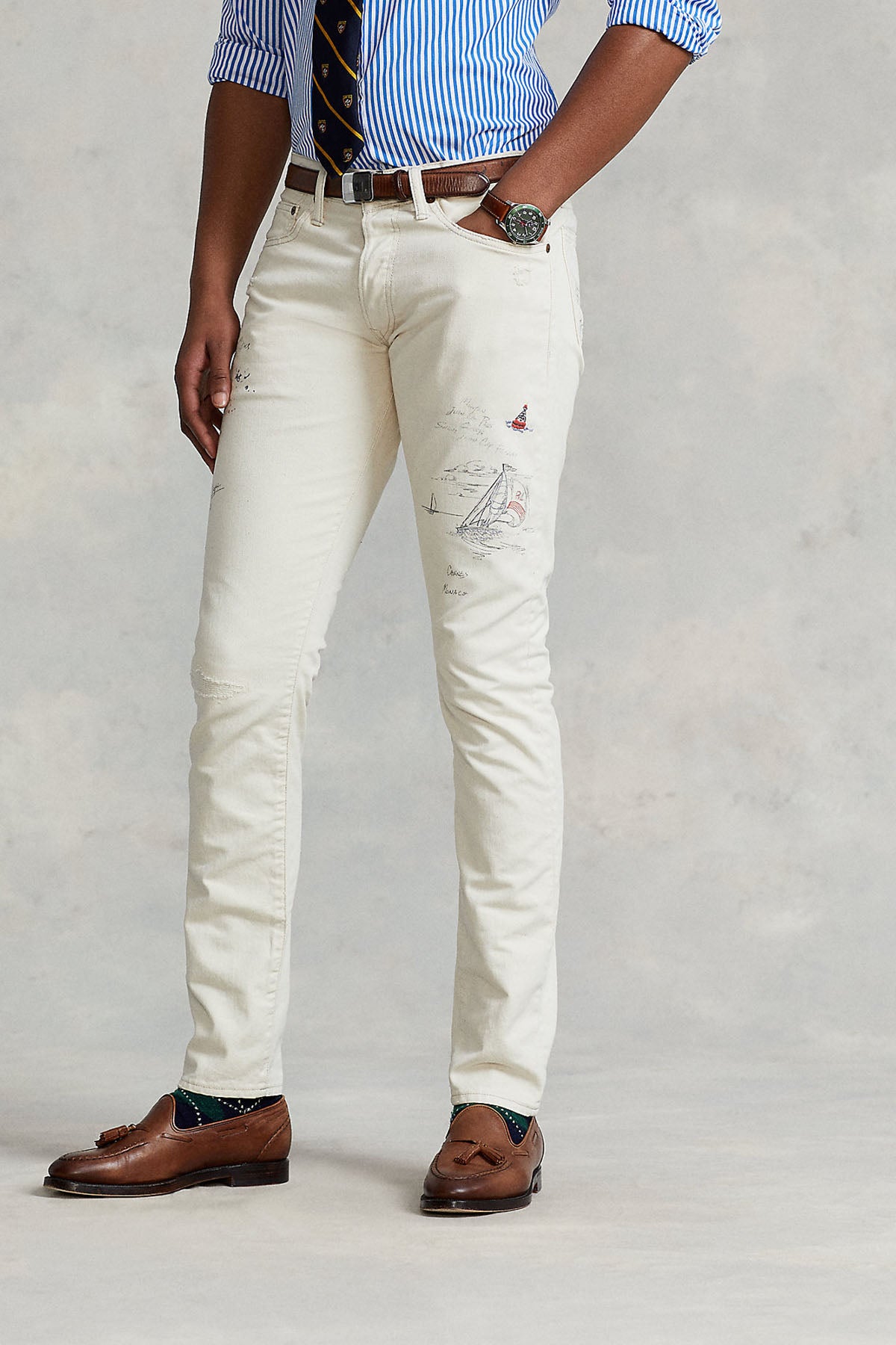 Polo Ralph Lauren Slim Fit Yelken Temalı Jeans-Libas Trendy Fashion Store