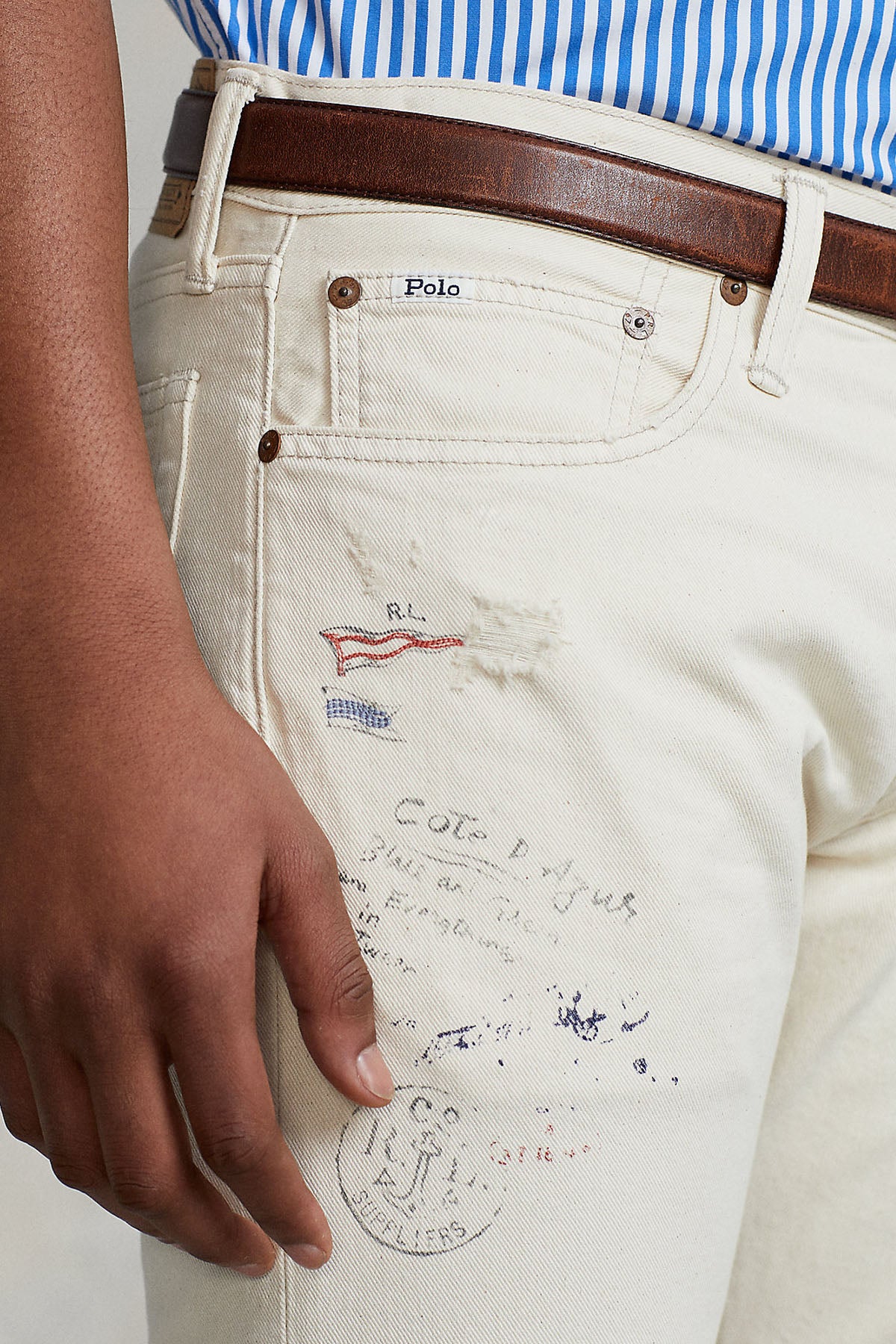 Polo Ralph Lauren Slim Fit Yelken Temalı Jeans-Libas Trendy Fashion Store