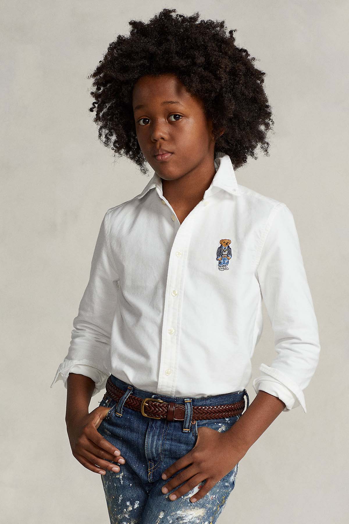 Polo Ralph Lauren Kids S-M Beden Erkek Çocuk Polo Bear Gömlek-Libas Trendy Fashion Store