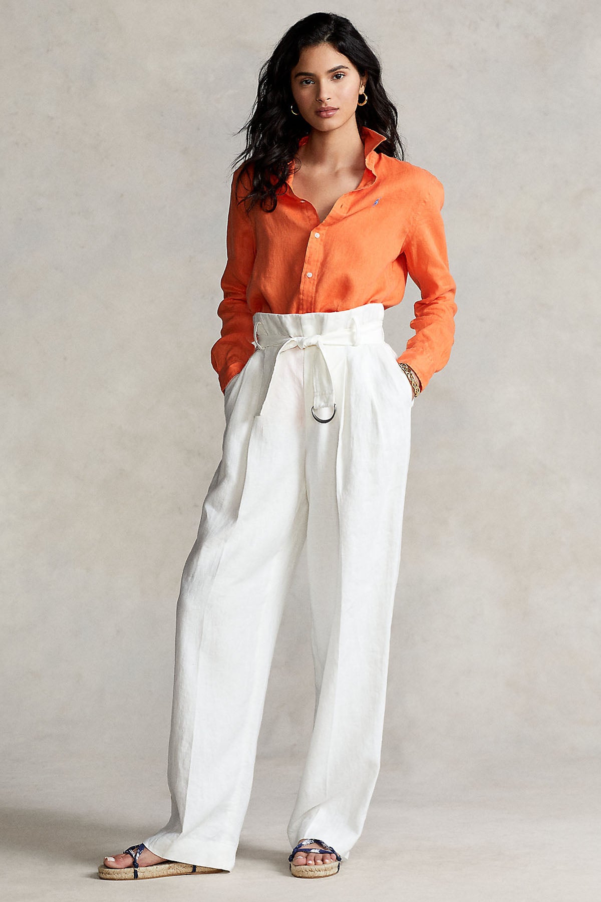 Polo Ralph Lauren Geniş Kesim Keten Gömlek-Libas Trendy Fashion Store