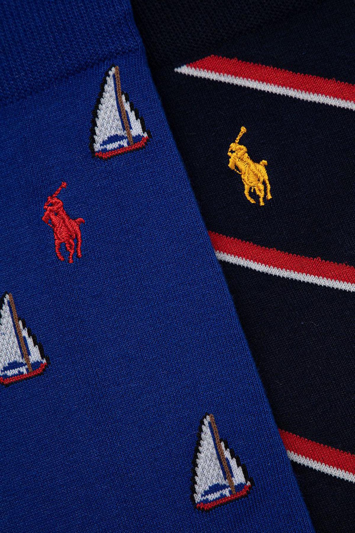 Polo Ralph Lauren Marin Temalı 2'li Paket Çorap-Libas Trendy Fashion Store
