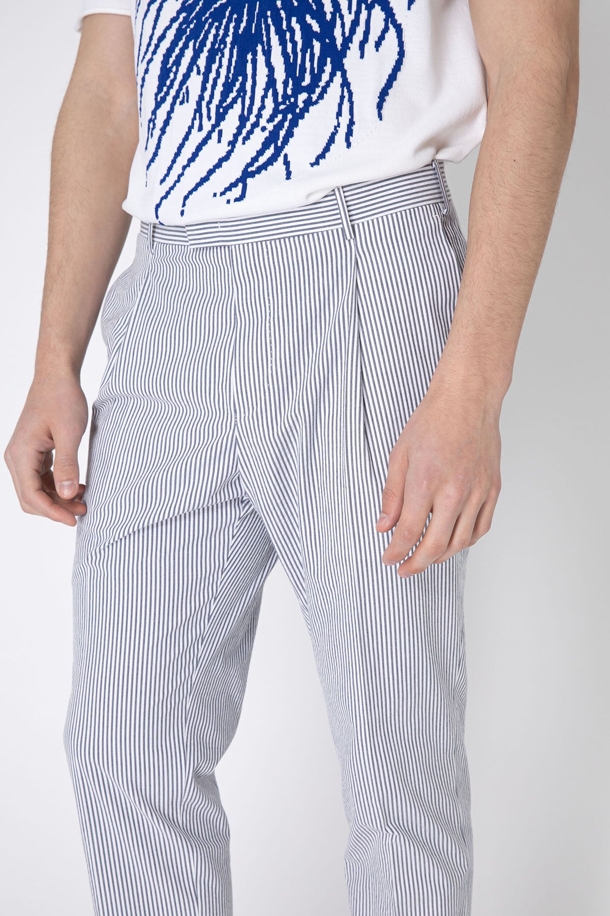 Pantaloni Torino Flicker Tek Pile Çizgili Pantolon-Libas Trendy Fashion Store