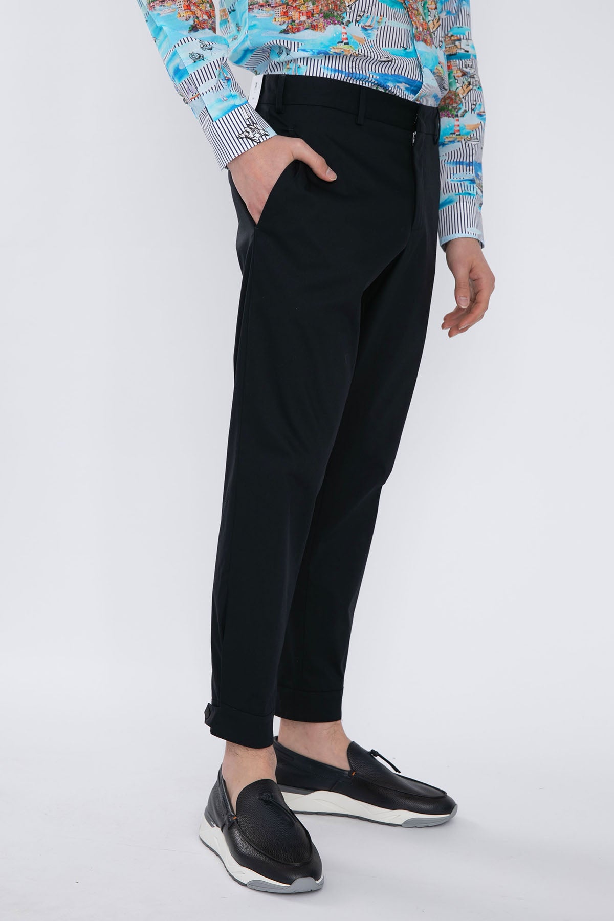 Pantaloni Torino Zeta Çıtçıtlı Paça Streç Pantolon-Libas Trendy Fashion Store