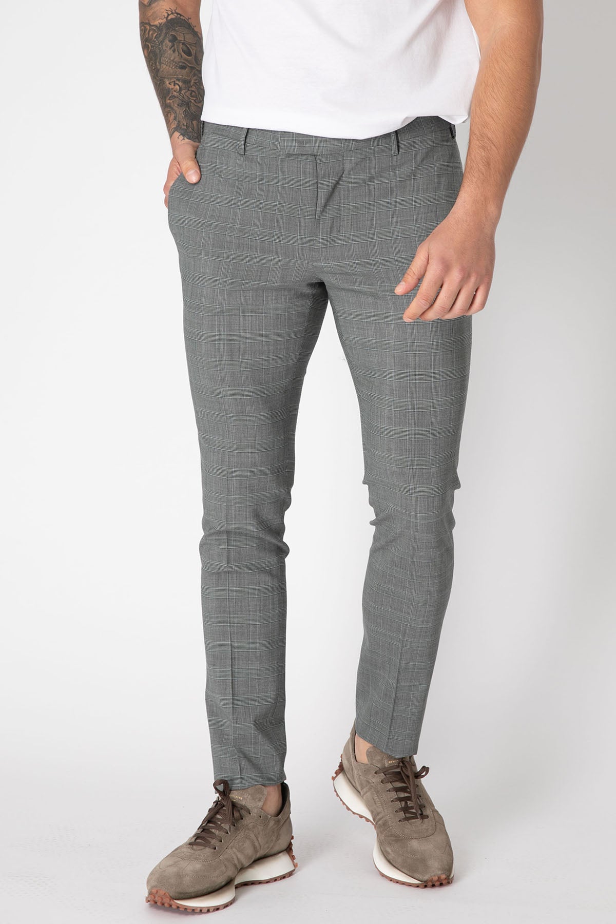 Pantaloni Torino Ekoseli Skinny Fit Streç Pantolon-Libas Trendy Fashion Store