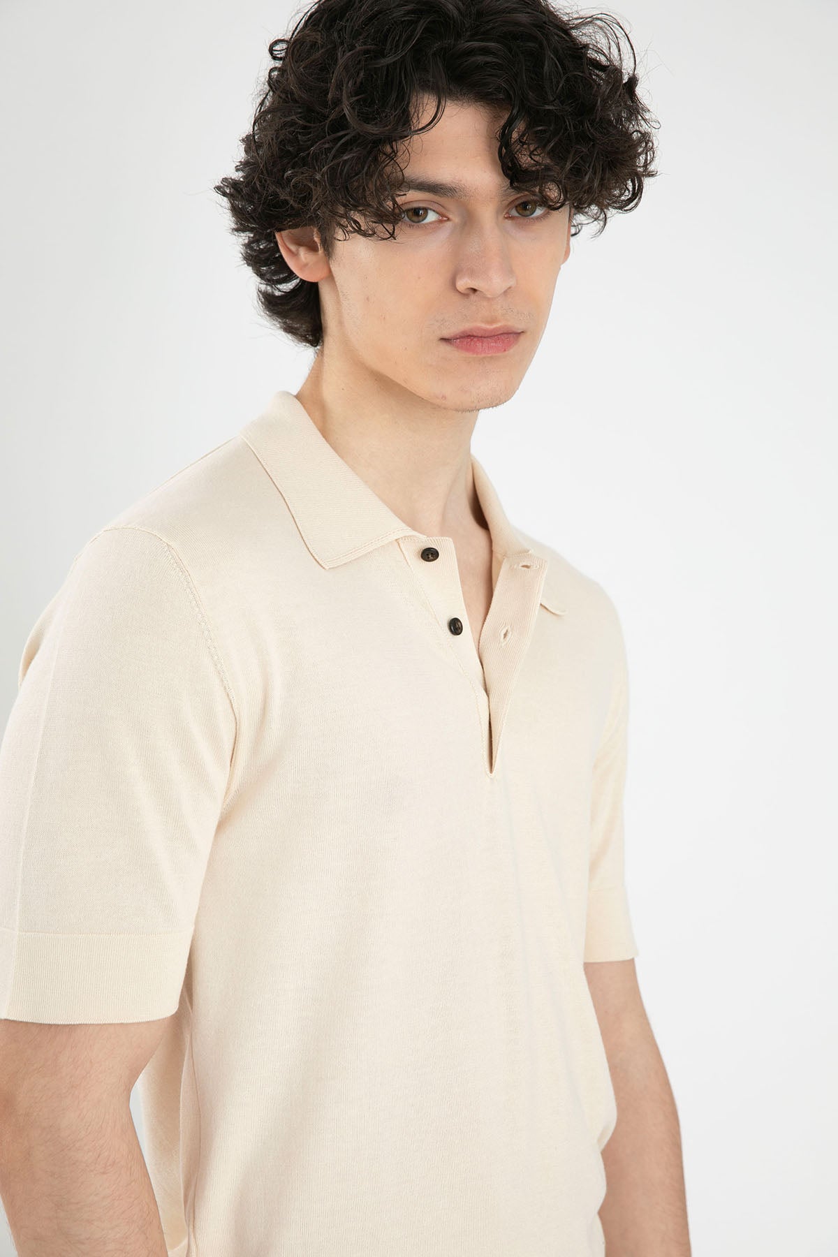 Pantaloni Torino Örgü Polo Yaka İpekli T-shirt-Libas Trendy Fashion Store