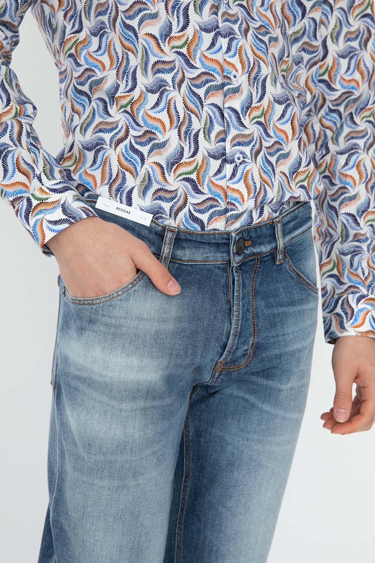 Pantaloni Torino Reggae Fit Yıkamalı Streç Jeans-Libas Trendy Fashion Store