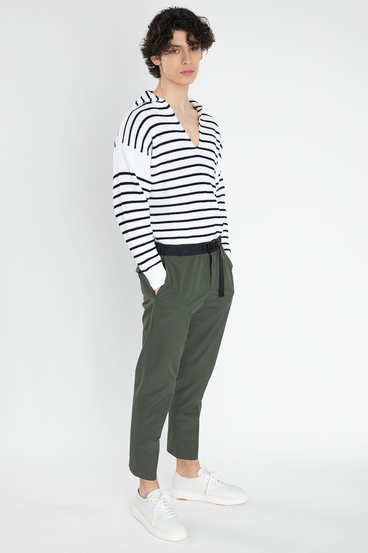 Pantaloni Torino Zeta Beli Lastikli Pantolon-Libas Trendy Fashion Store