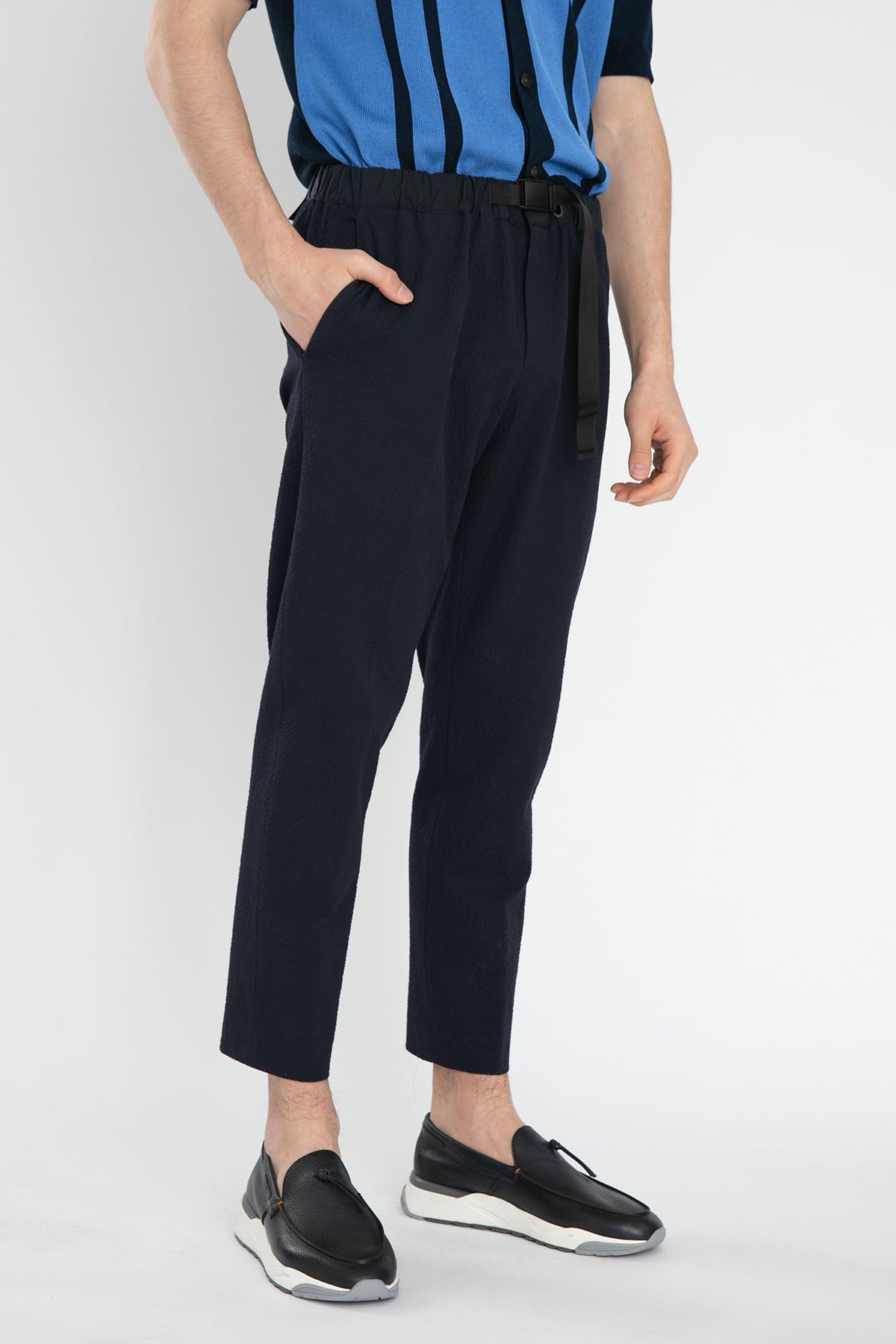 Pantaloni Torino Zeta Beli Lastikli Streç Gofre Pantolon-Libas Trendy Fashion Store