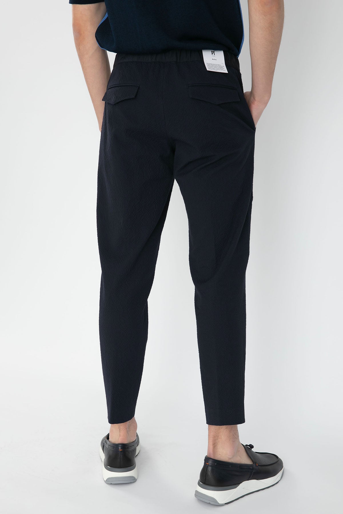 Pantaloni Torino Zeta Beli Lastikli Streç Gofre Pantolon-Libas Trendy Fashion Store