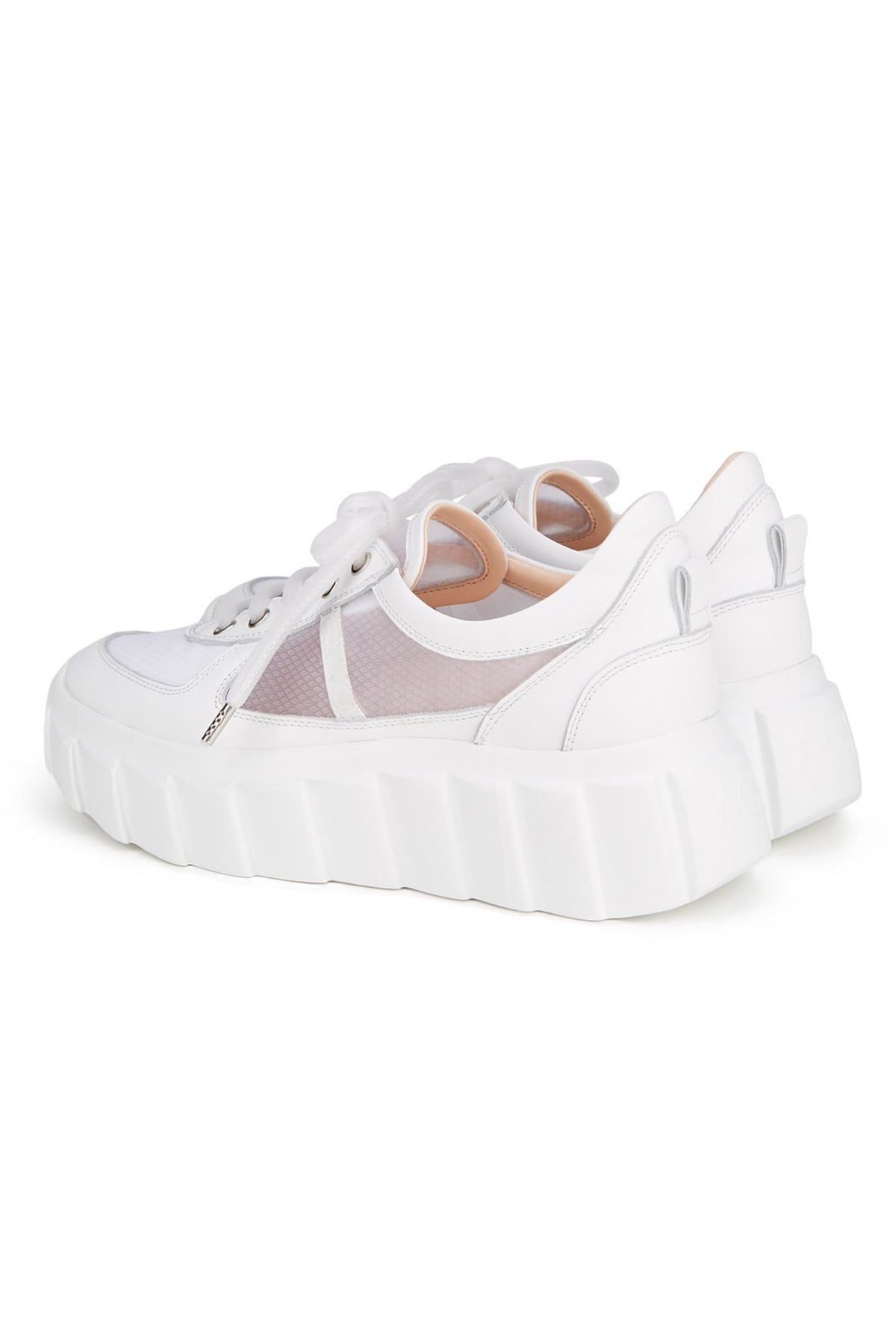 Agl Blondie Grid Tül Detaylı Deri Sneaker Ayakkabı-Libas Trendy Fashion Store