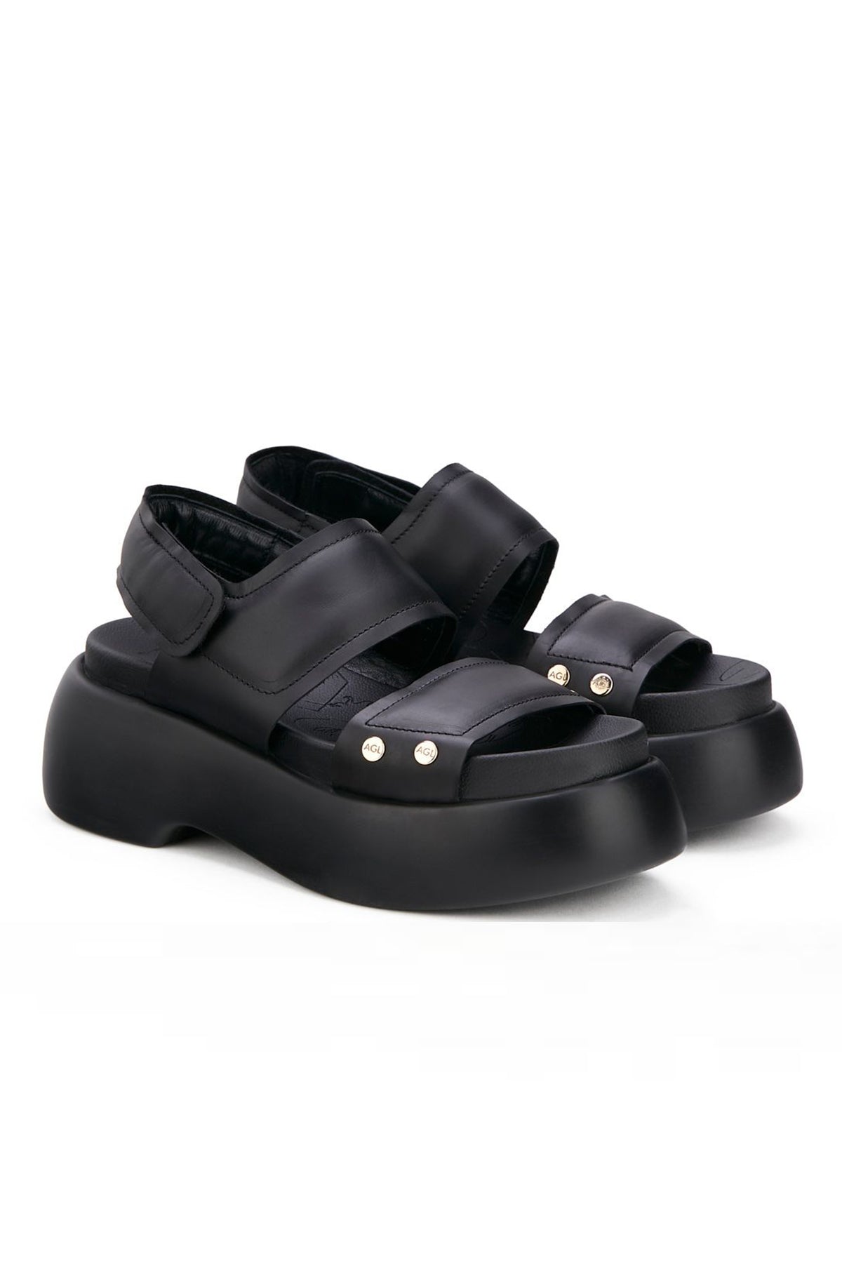 Agl Puffy Yastıklı Deri Sandalet-Libas Trendy Fashion Store