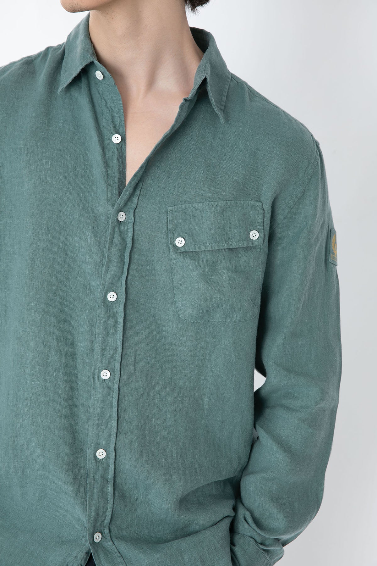 Belstaff Cep Detaylı Keten Gömlek-Libas Trendy Fashion Store