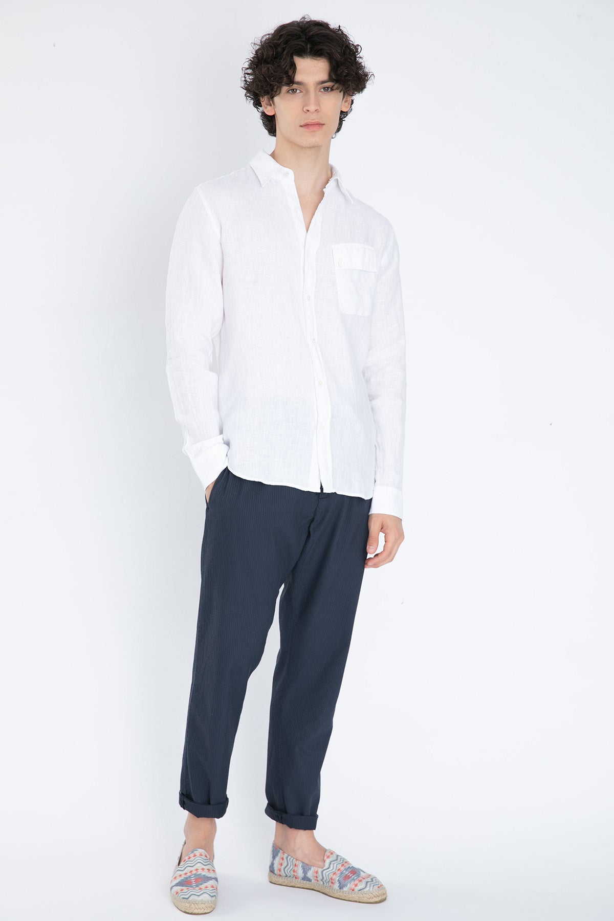 Belstaff Cep Detaylı Keten Gömlek-Libas Trendy Fashion Store