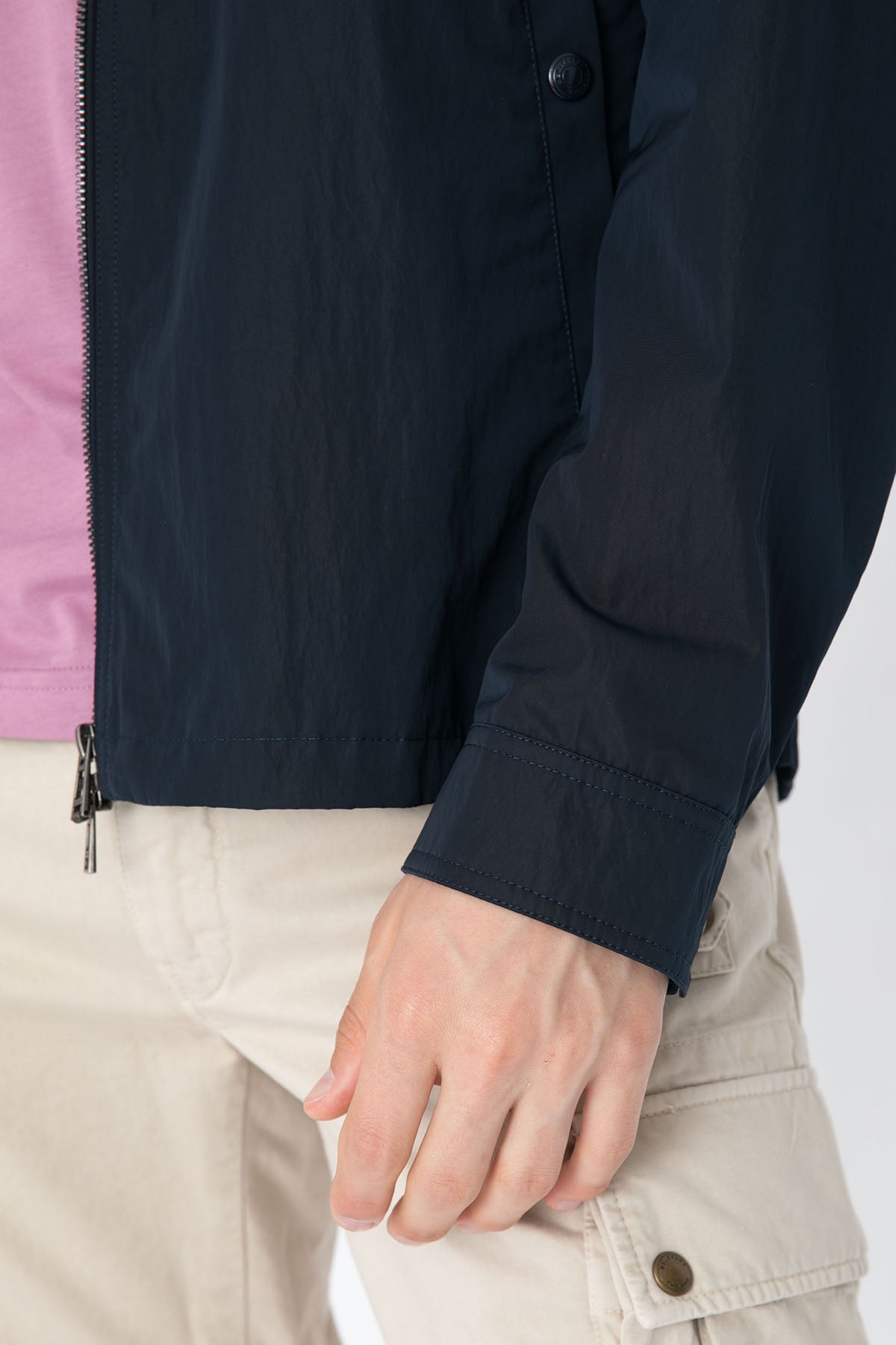 Belstaff Dik Yaka Fermuarlı İnce Mont-Libas Trendy Fashion Store