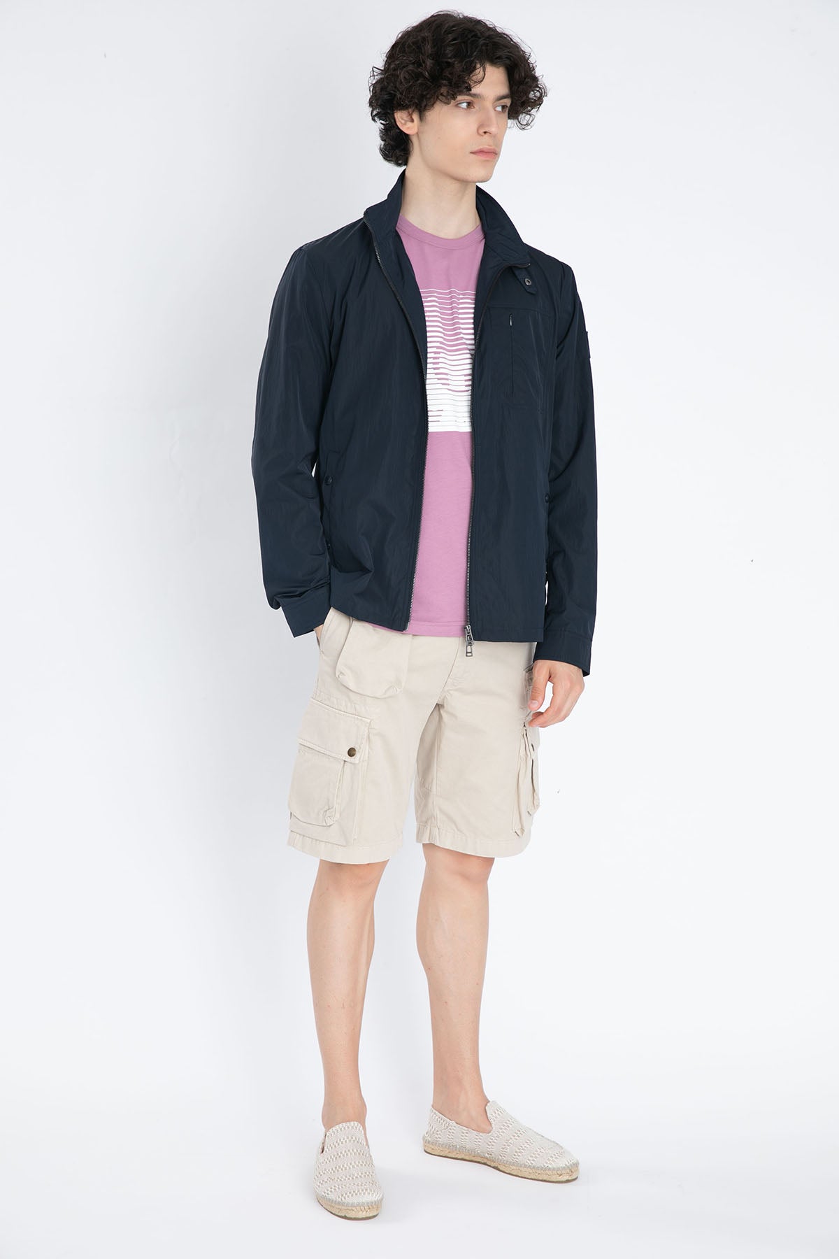 Belstaff Dik Yaka Fermuarlı İnce Mont-Libas Trendy Fashion Store