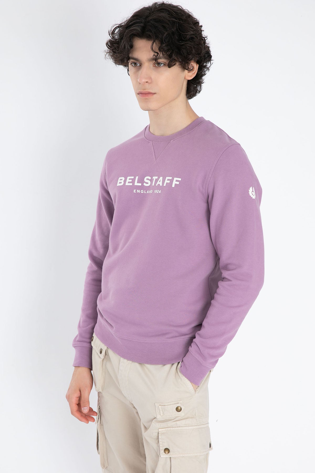 Belstaff Yuvarlak Yaka Logolu Sweatshirt-Libas Trendy Fashion Store