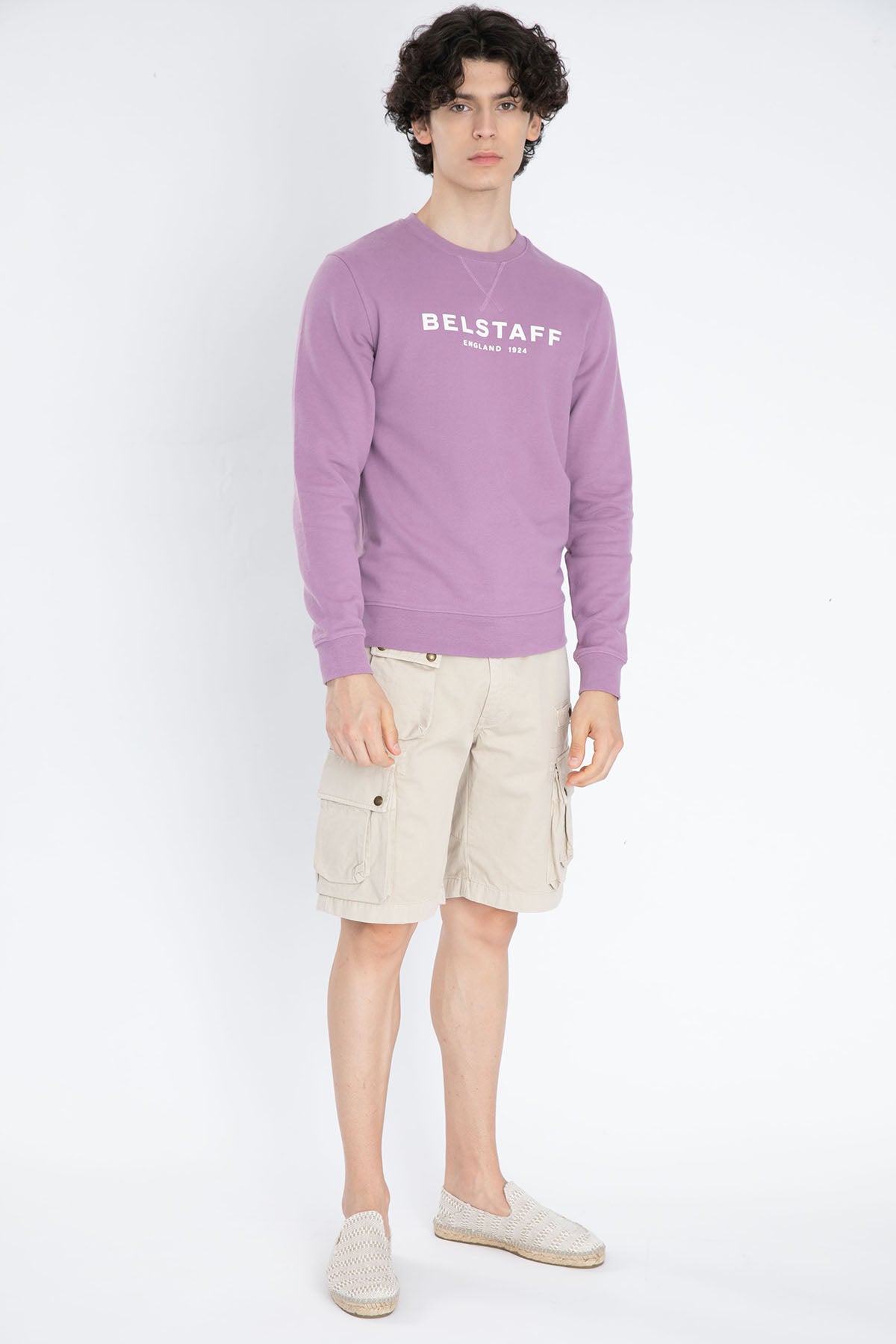 Belstaff Yuvarlak Yaka Logolu Sweatshirt-Libas Trendy Fashion Store
