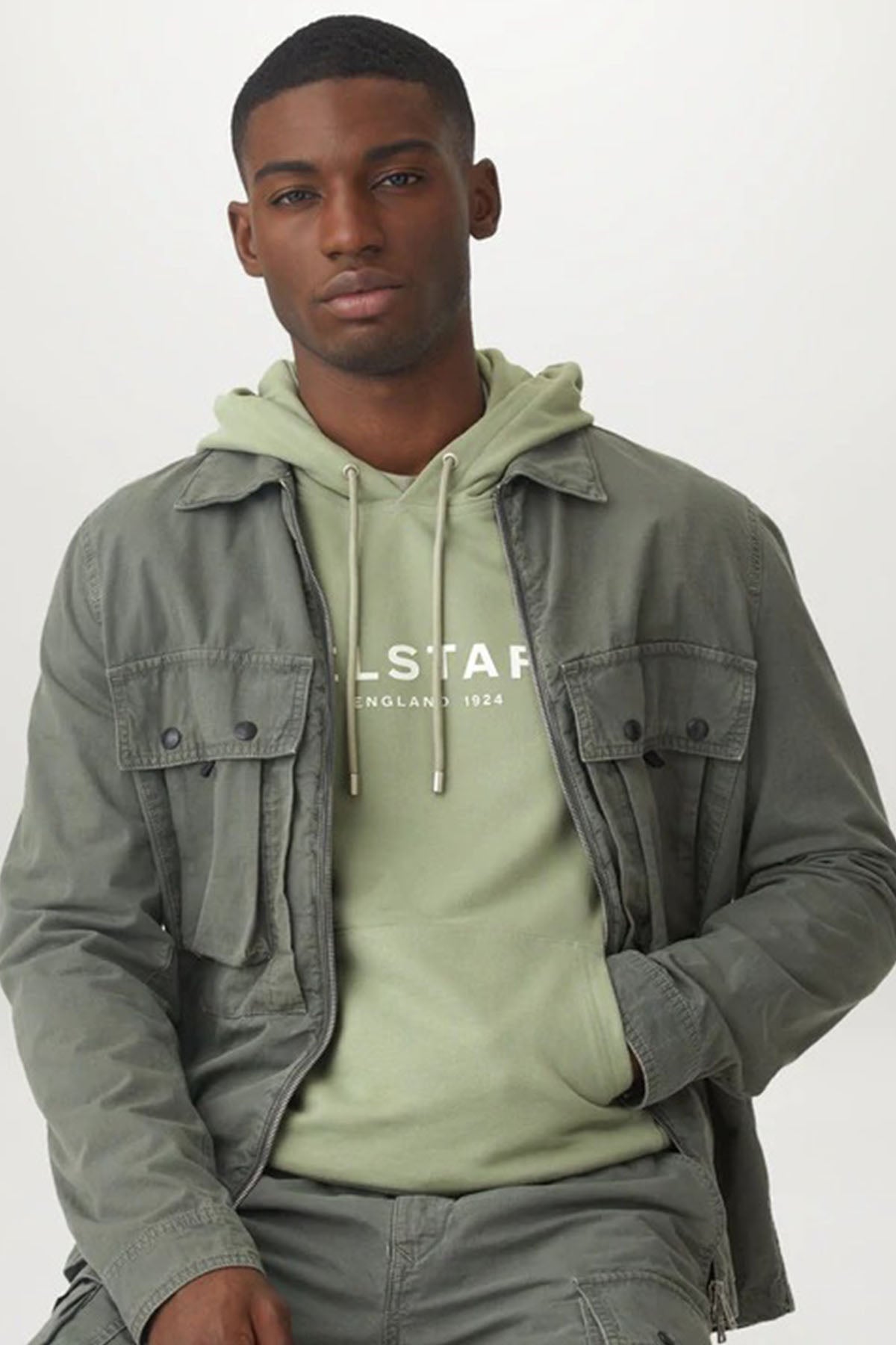 Belstaff Logolu Kapüşonlu Sweatshirt-Libas Trendy Fashion Store