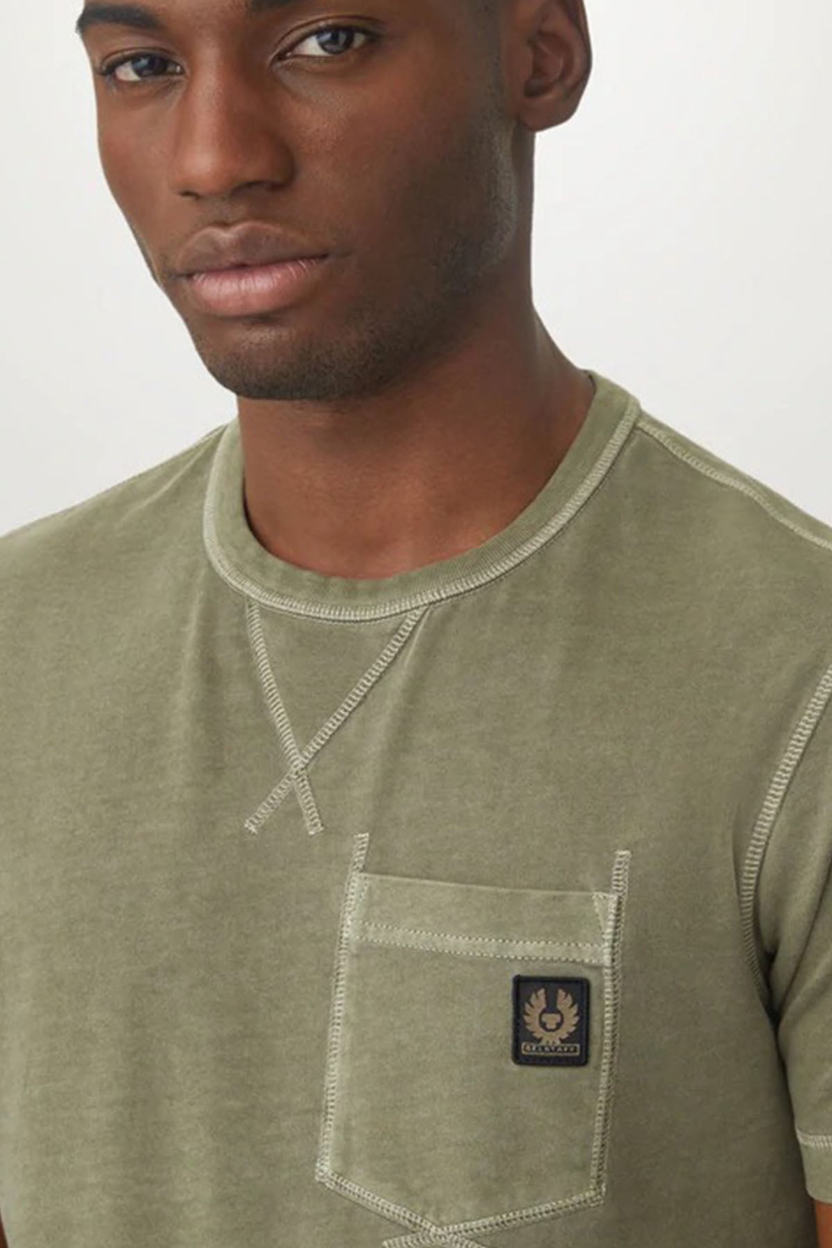 Belstaff Cep Detaylı Yuvarlak Yaka T-shirt-Libas Trendy Fashion Store